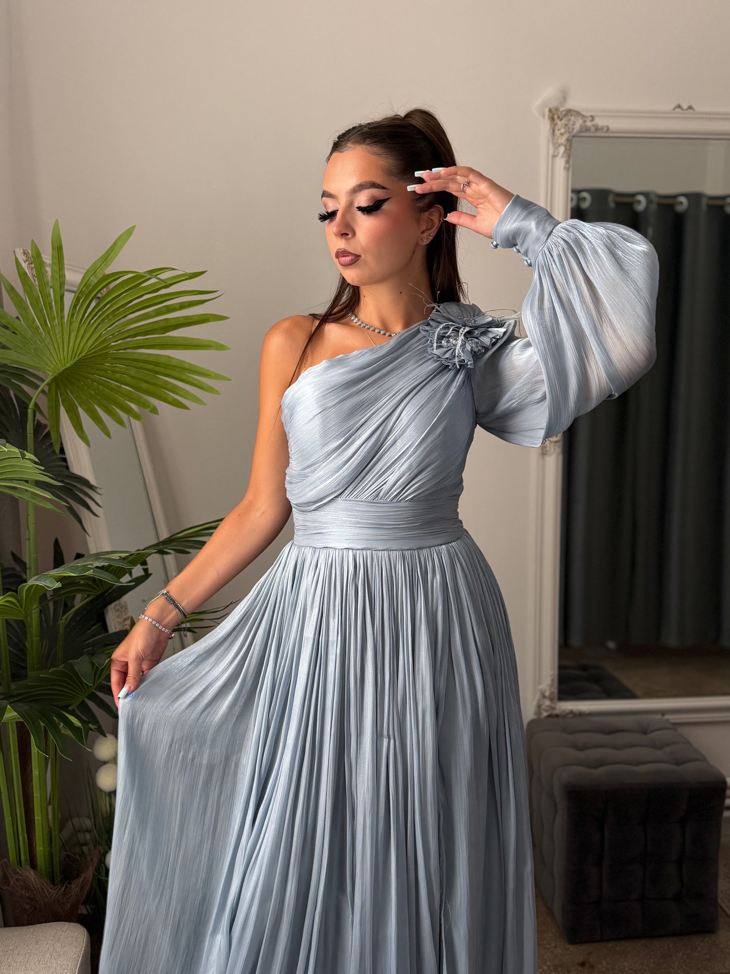 Rochie elegantă blue VICTORIA