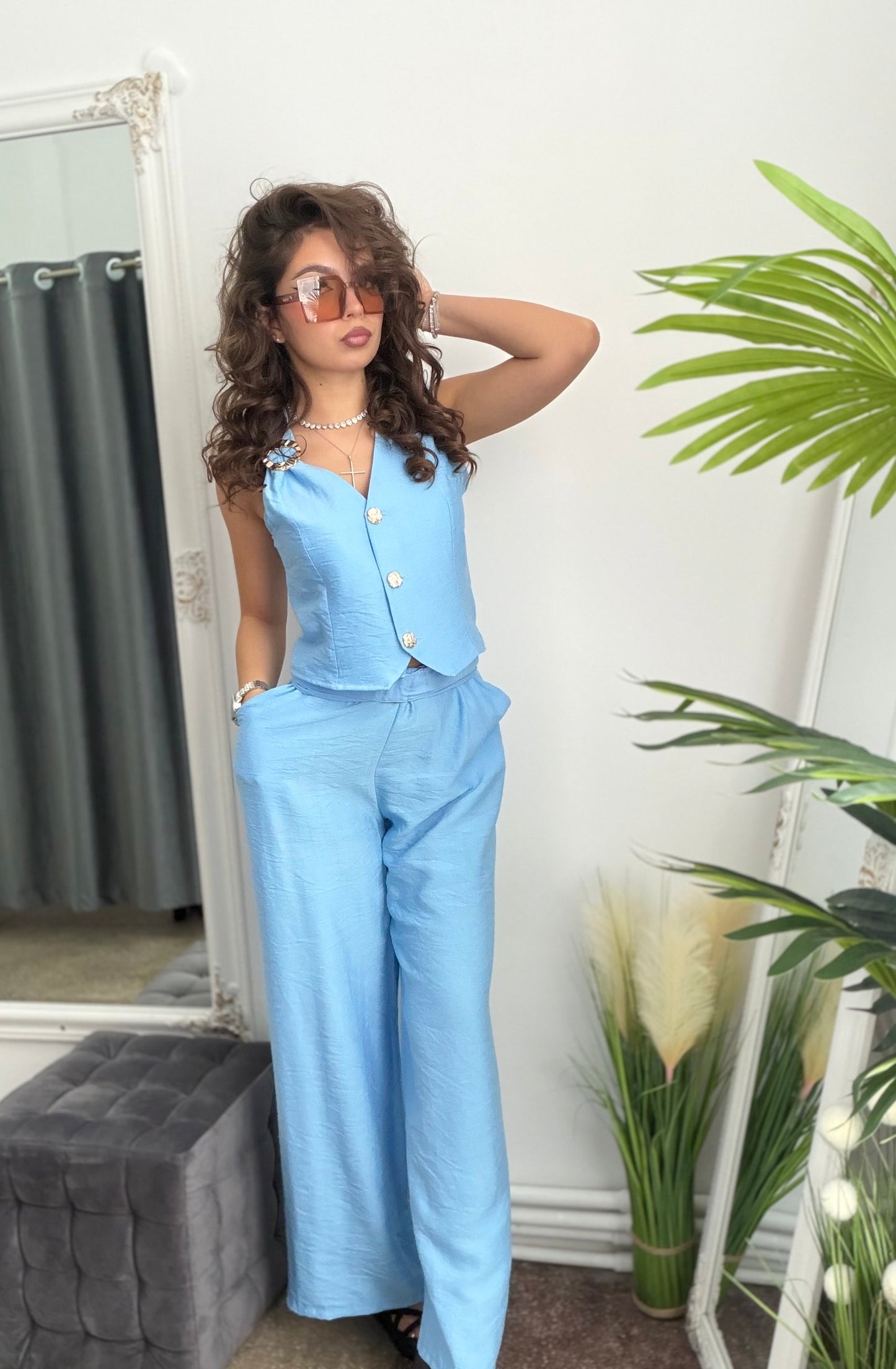 Compleu din in ELEGANCE blue
