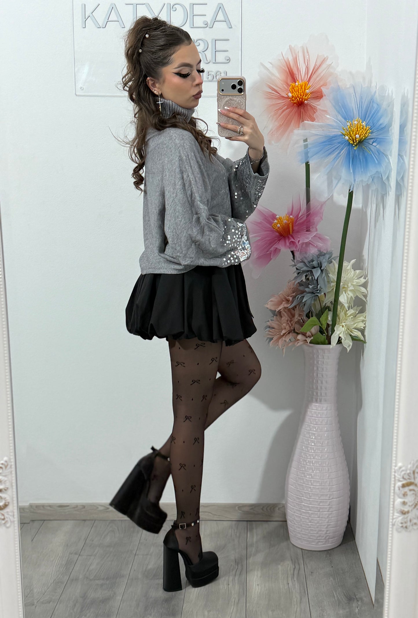 Pulover cu paiete KARLA