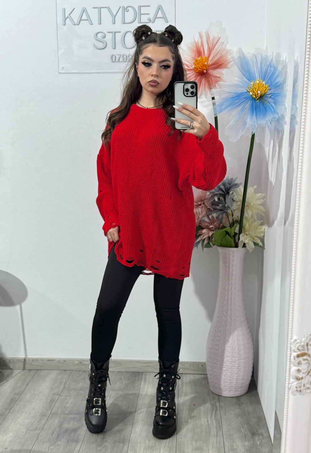 Pulover roșu IOANA