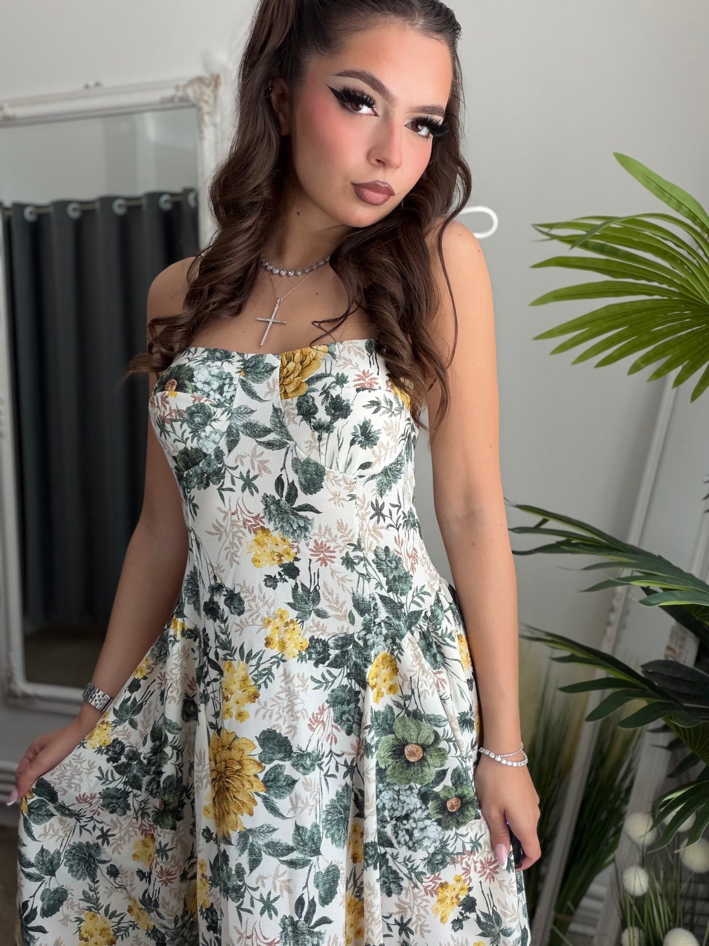 Rochie midi verde VERA