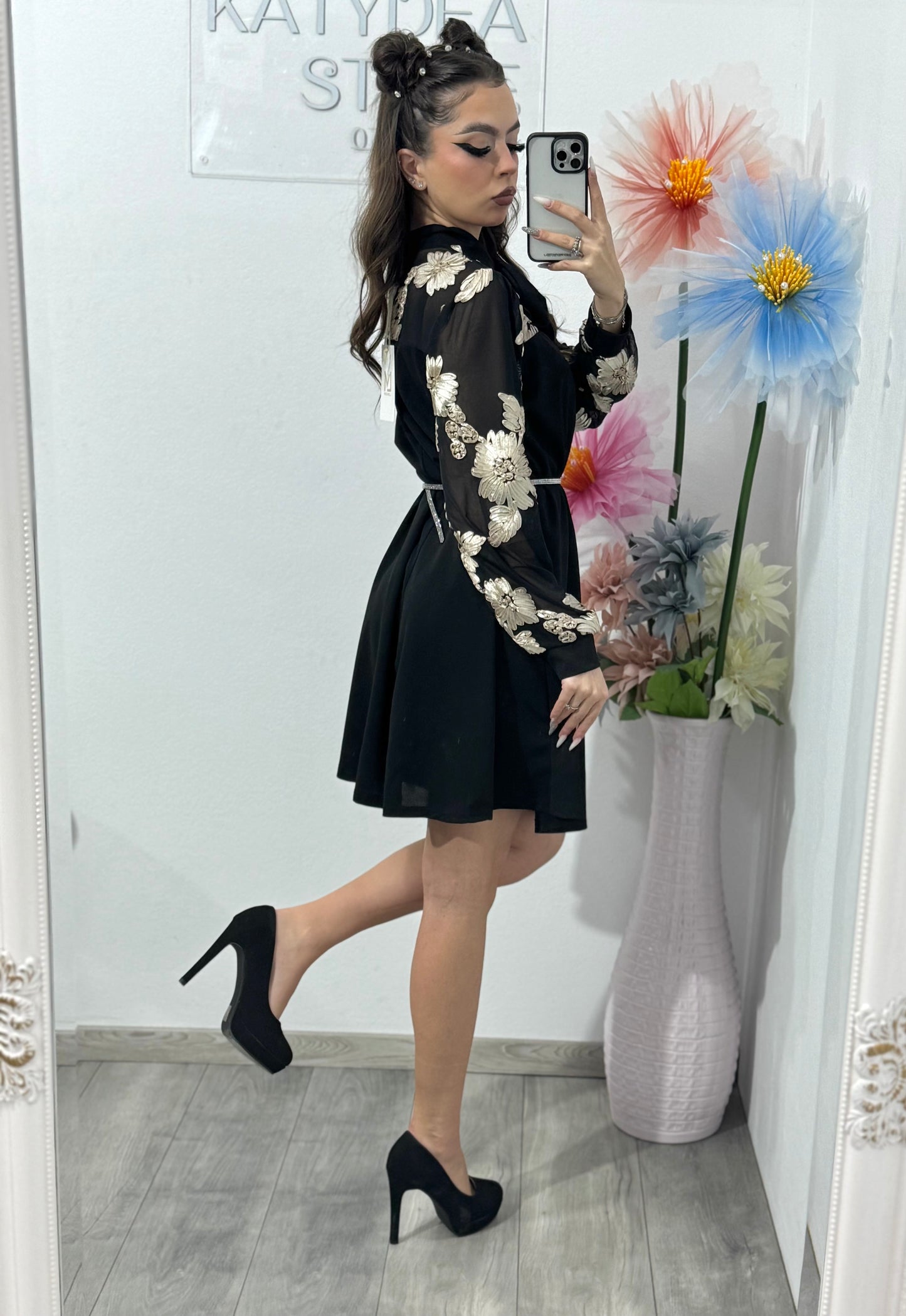 Rochie tip A cu dantelă SARA