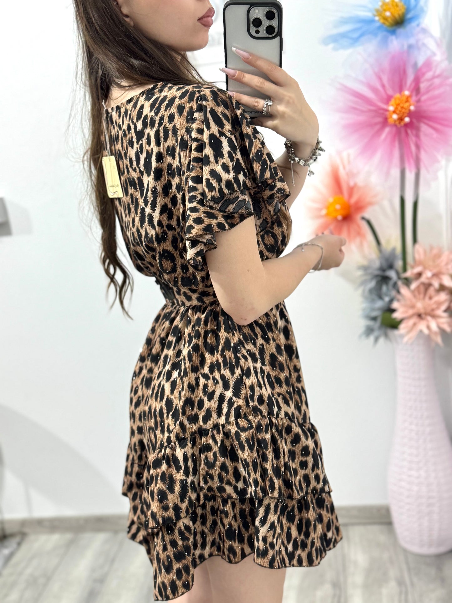 Rochie casual cu animal print Karina