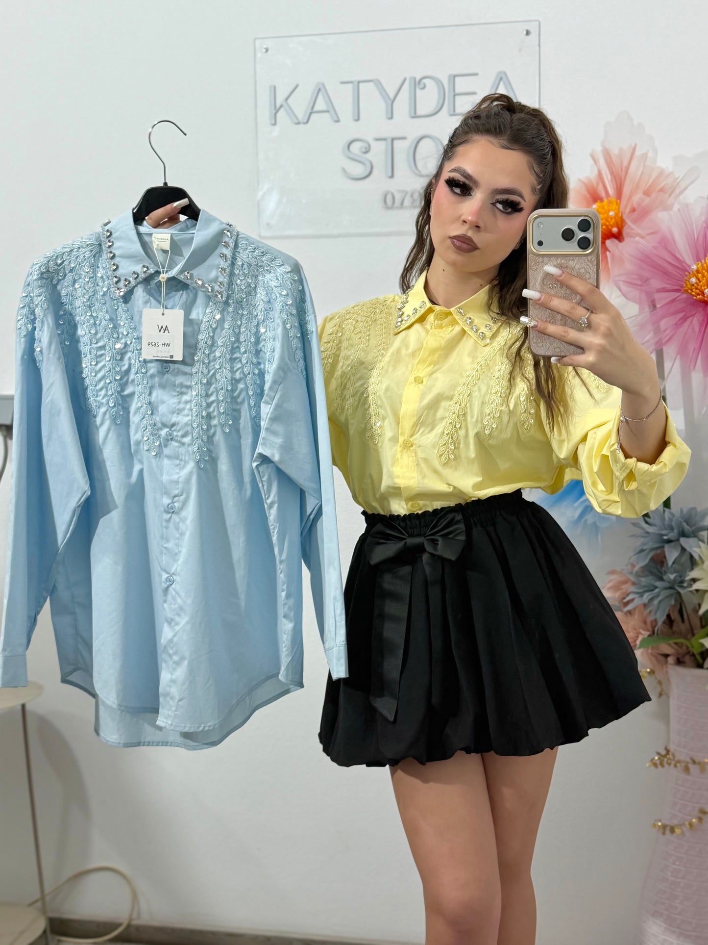 Cămașă elegantă cu broderie ANNA