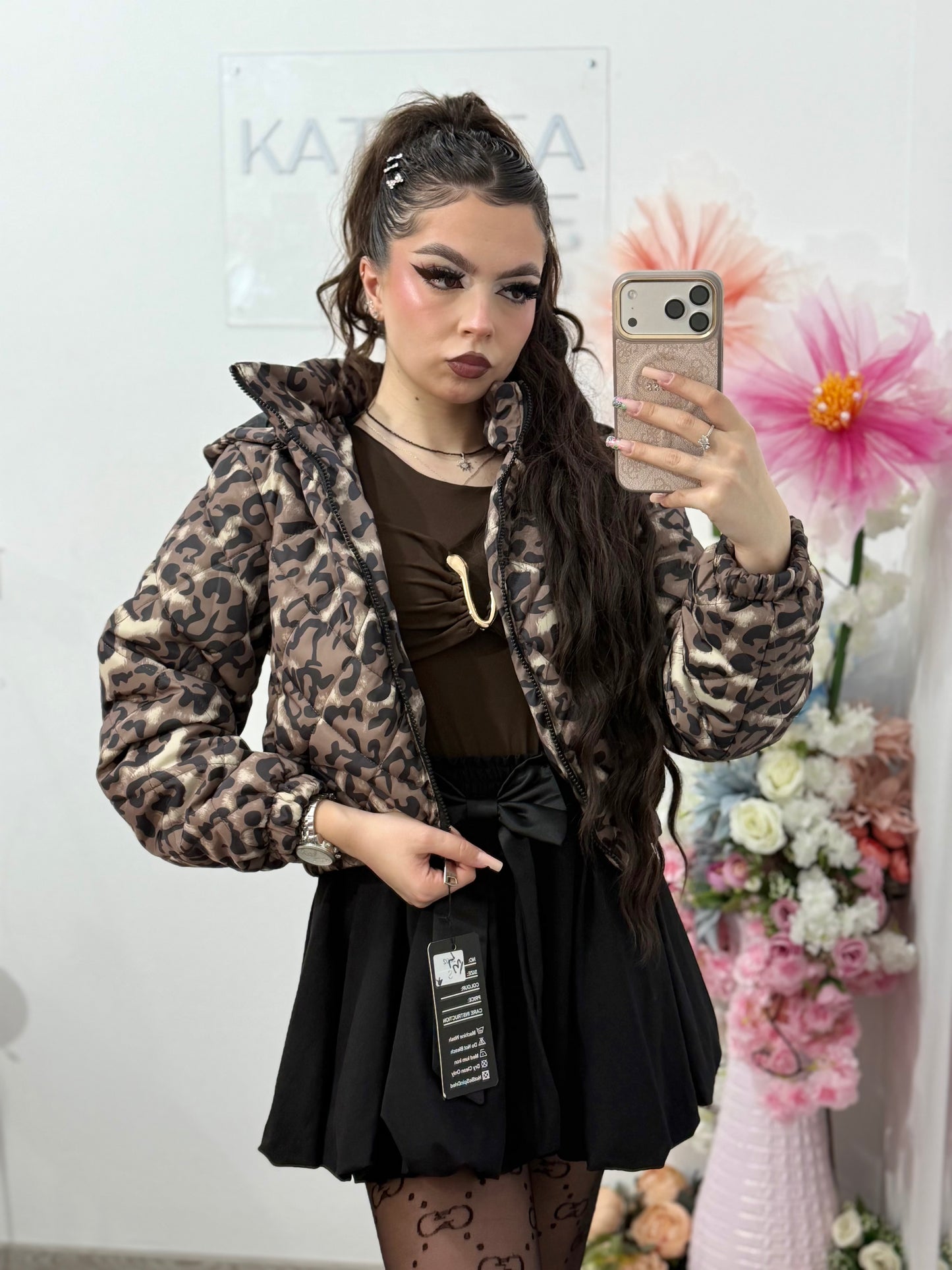 Geacă cropped Animalprint ALEXA