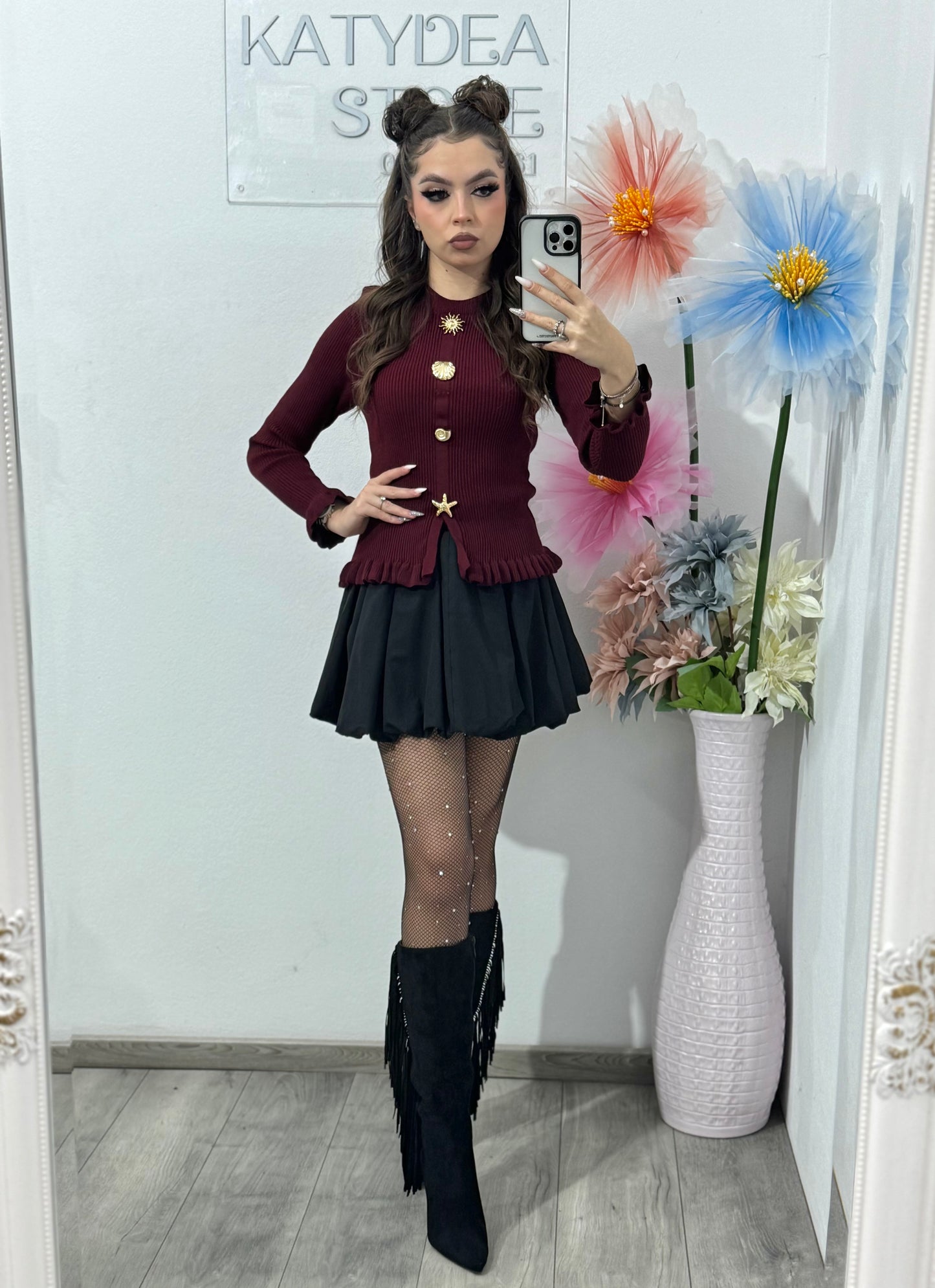 Bluza cu nasturi decorativi STL