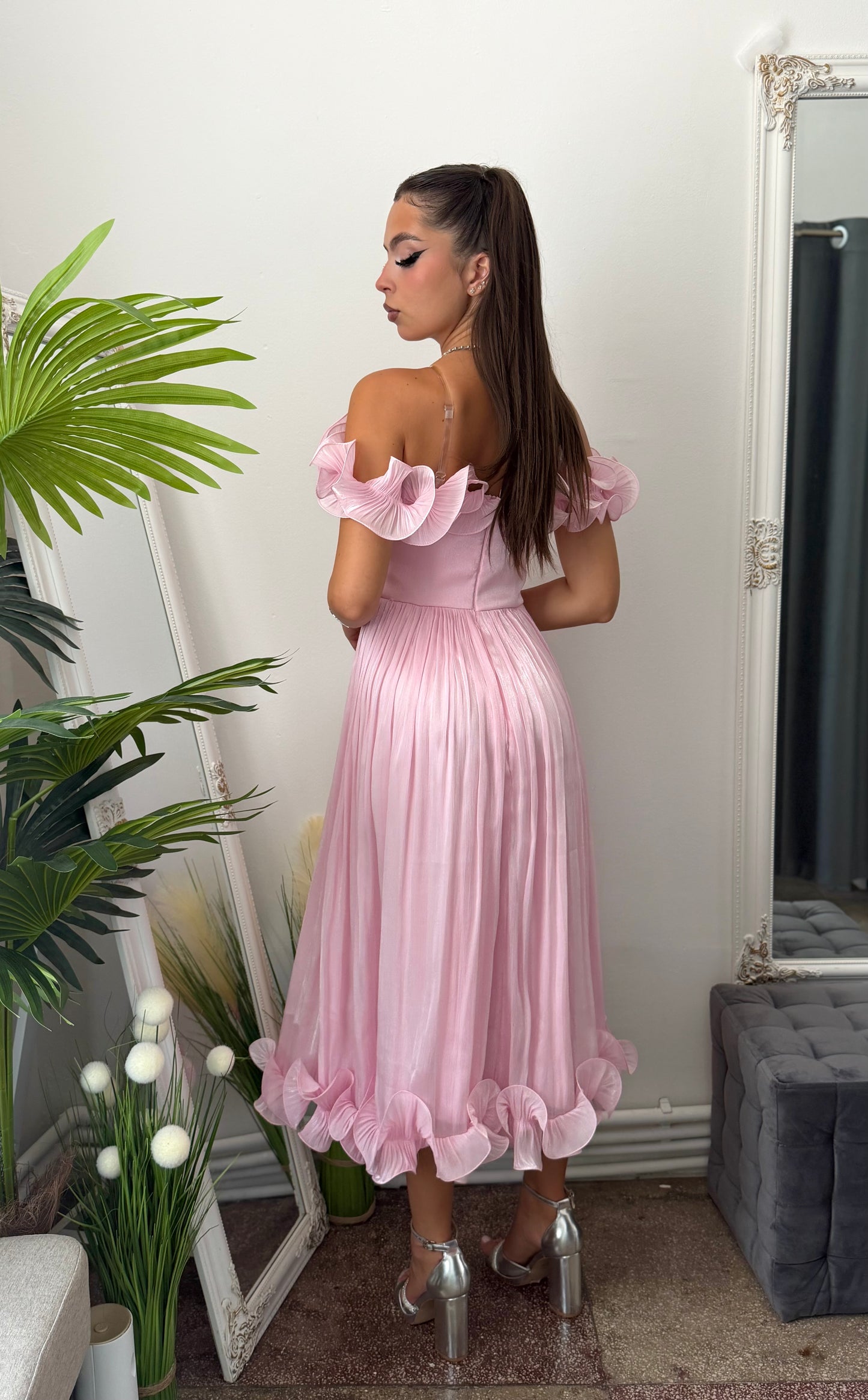 Rochie eleganta baby pink Paulinne