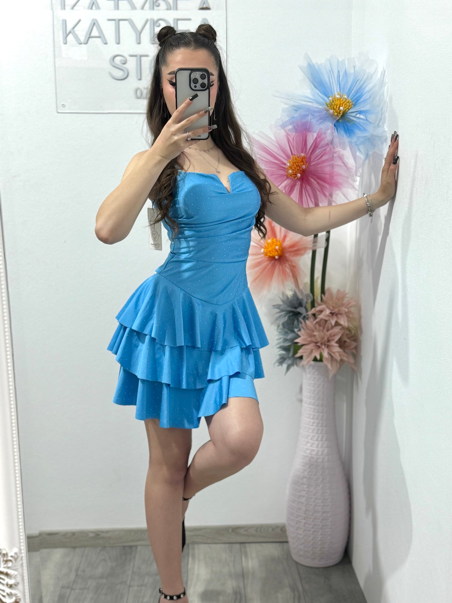Rochie eleganta baby blue Zonia