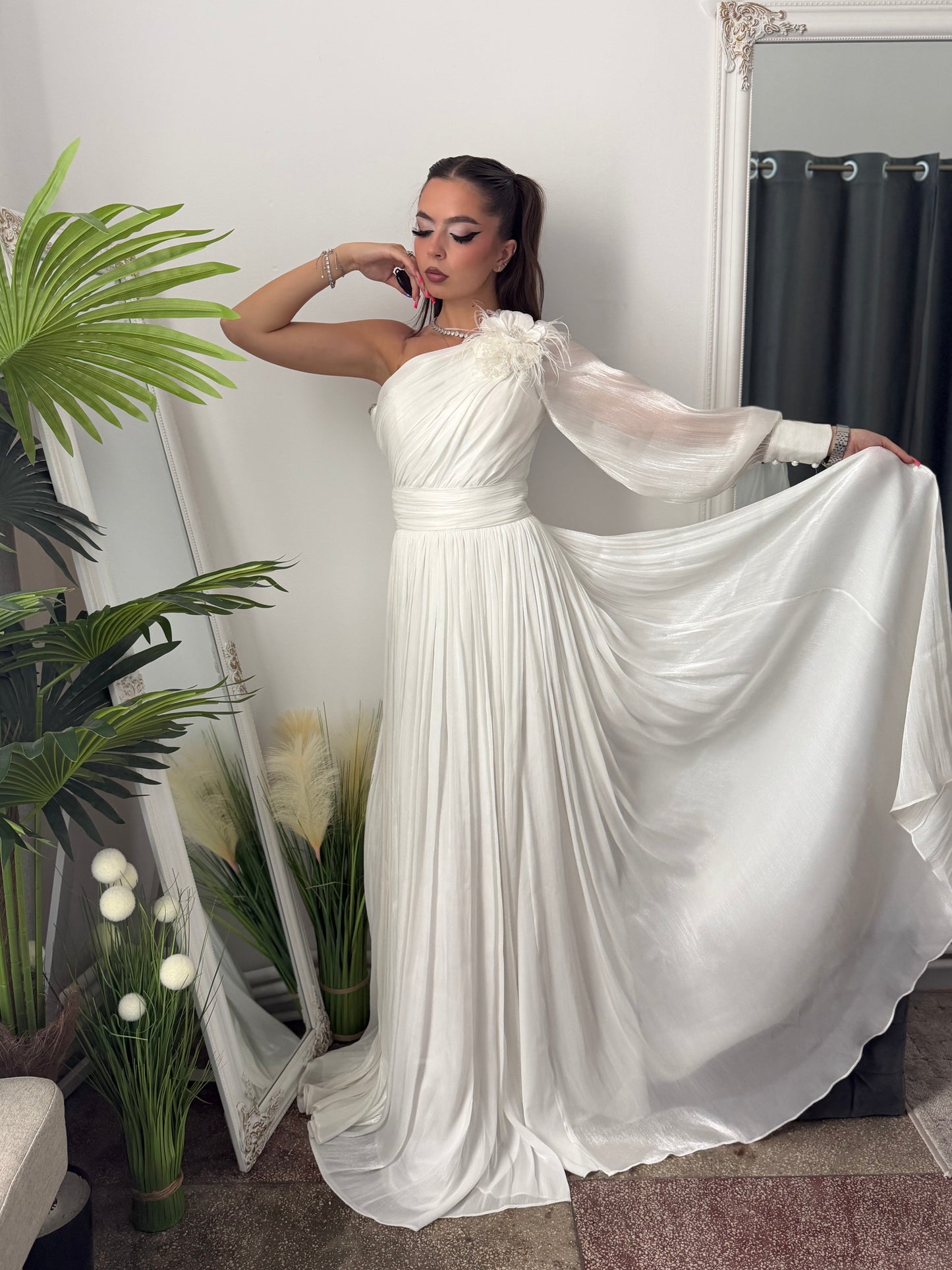 Rochie elegantă alba VICTORIA