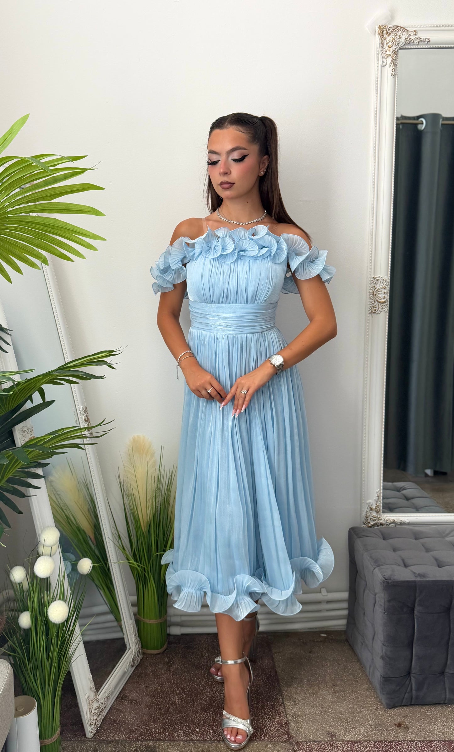 Rochie eleganta baby blue Paulinne