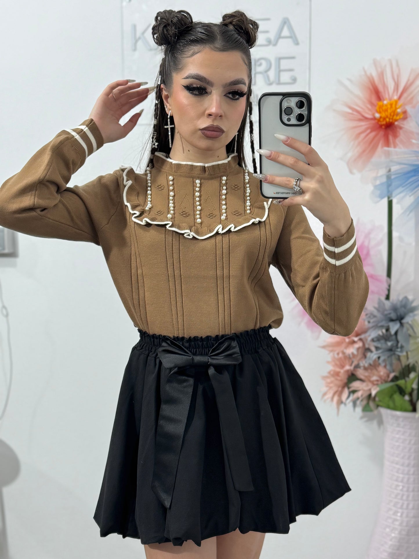 Bluză cu perle PAULA