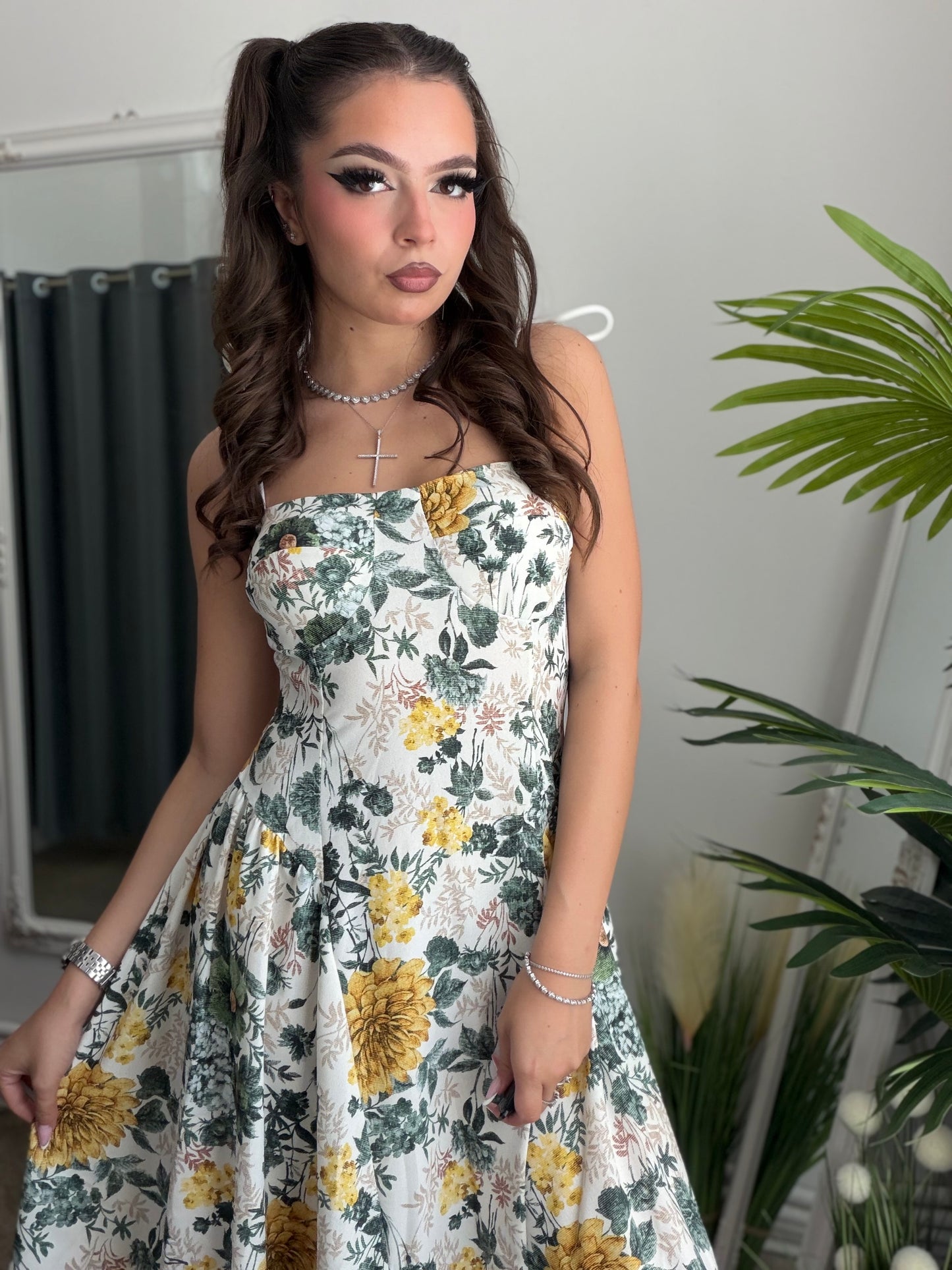 Rochie midi verde VERA