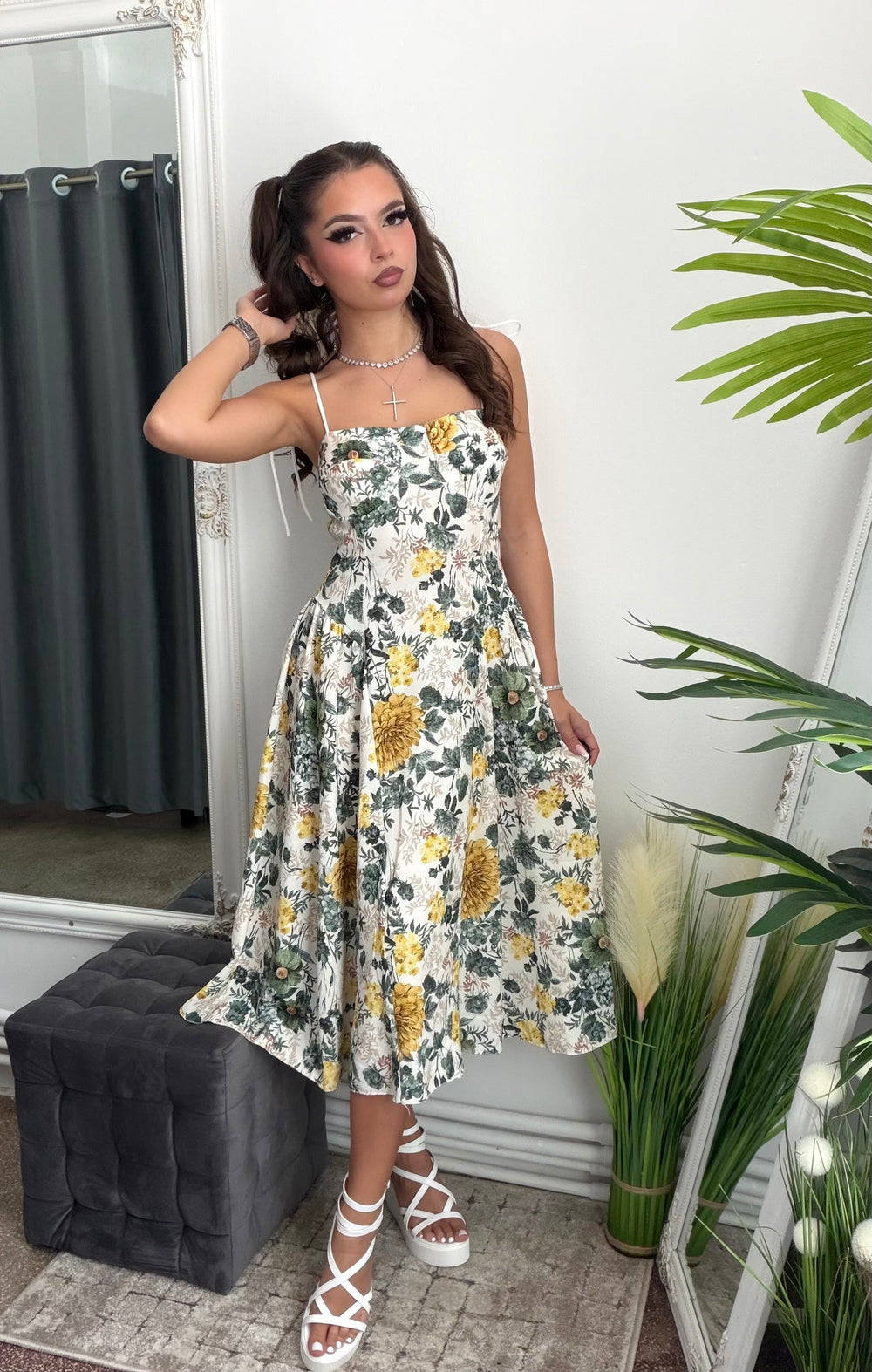 Rochie midi verde VERA