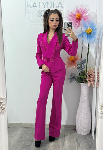 Costum elegant fucsia Ramona