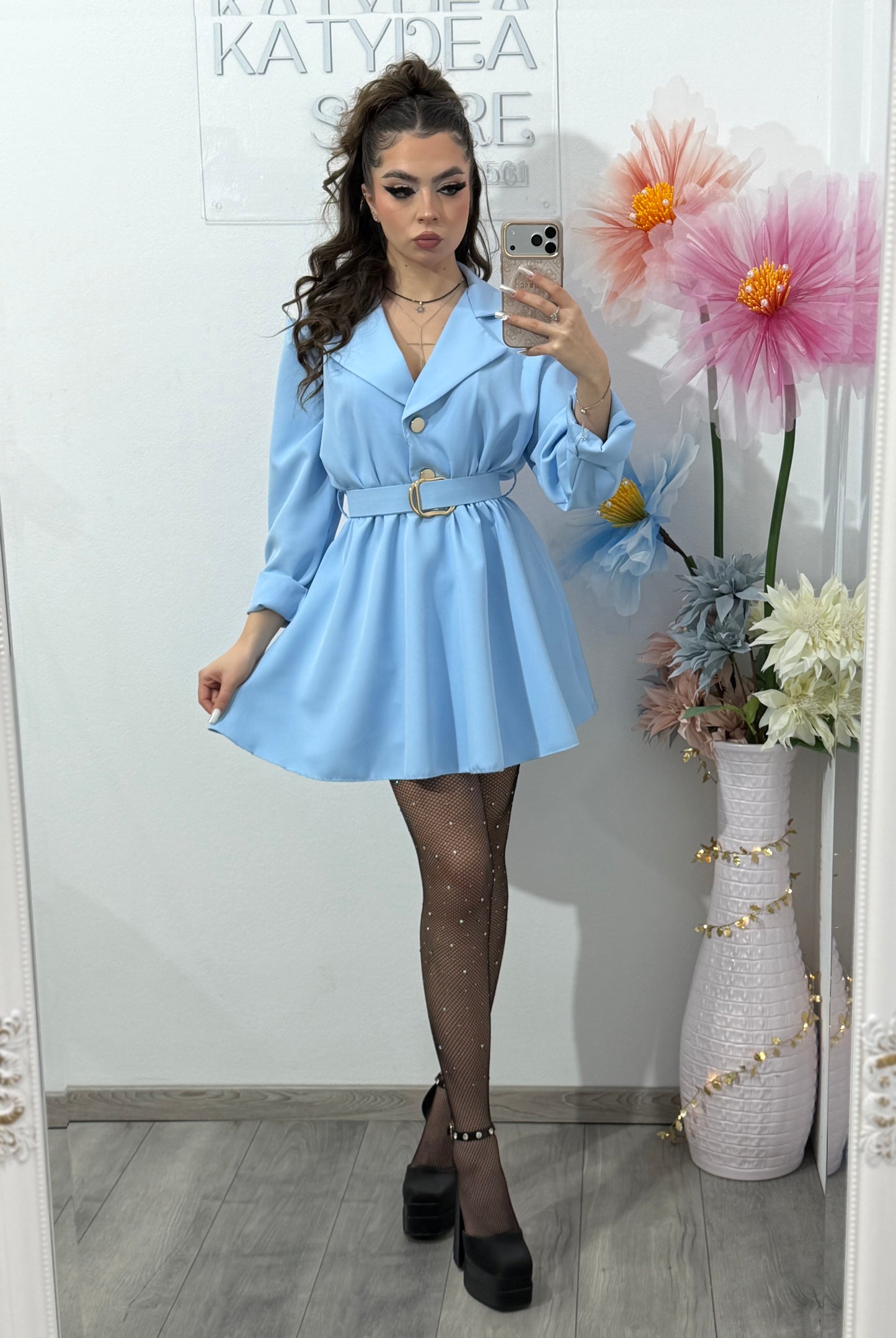 Salopetă eleganta babyblue RALUKA