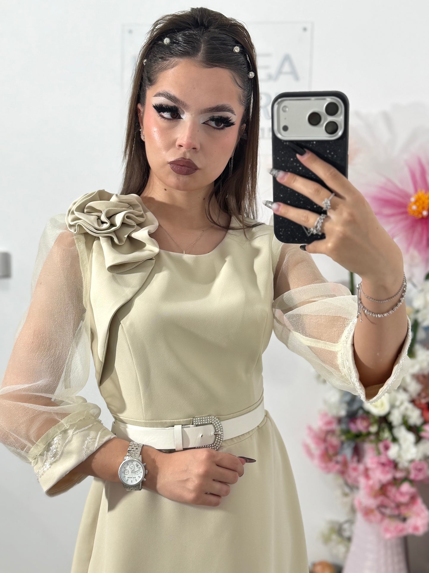 Rochie beige Isabelle