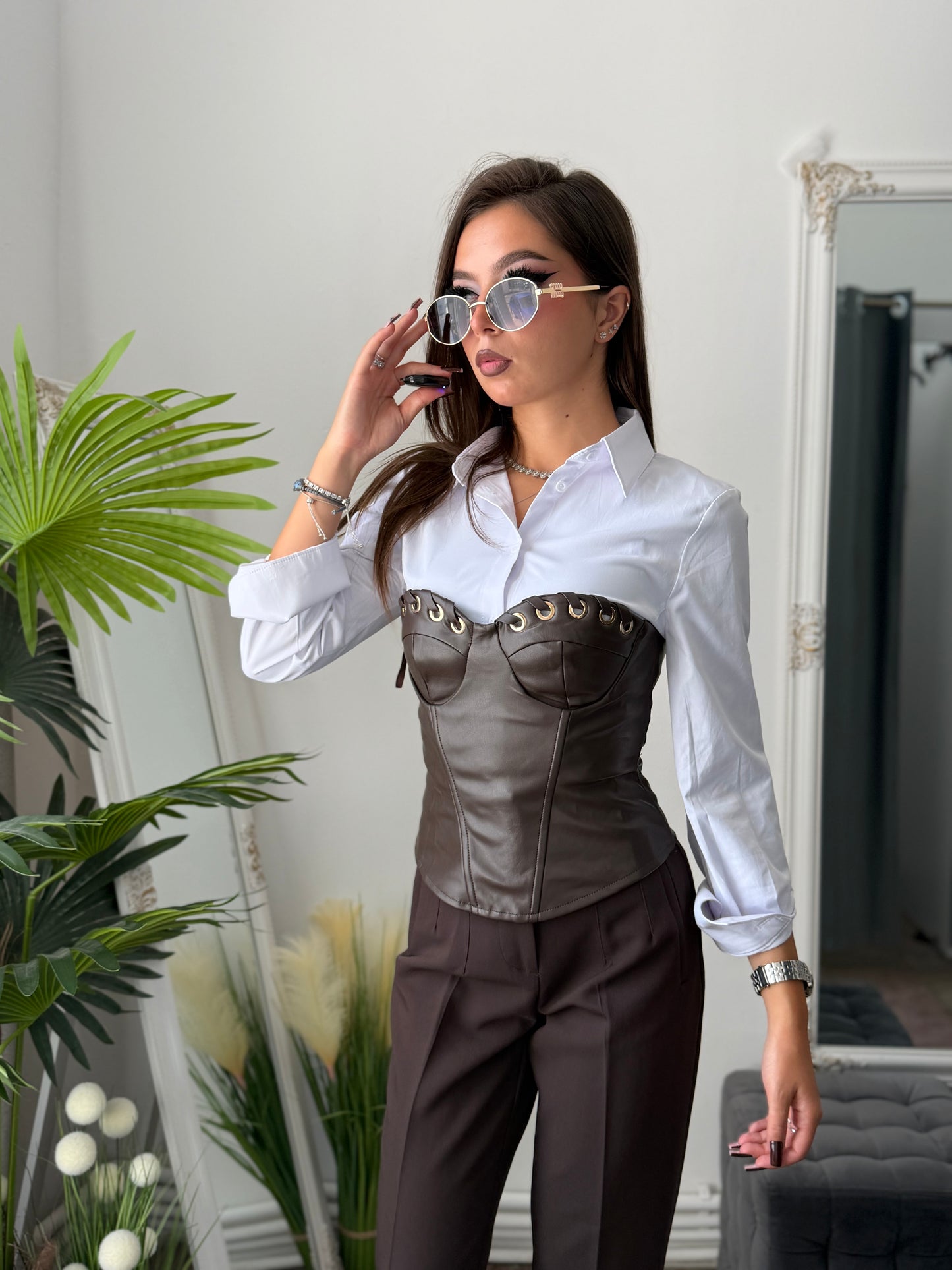 Pantaloni KAROL maro