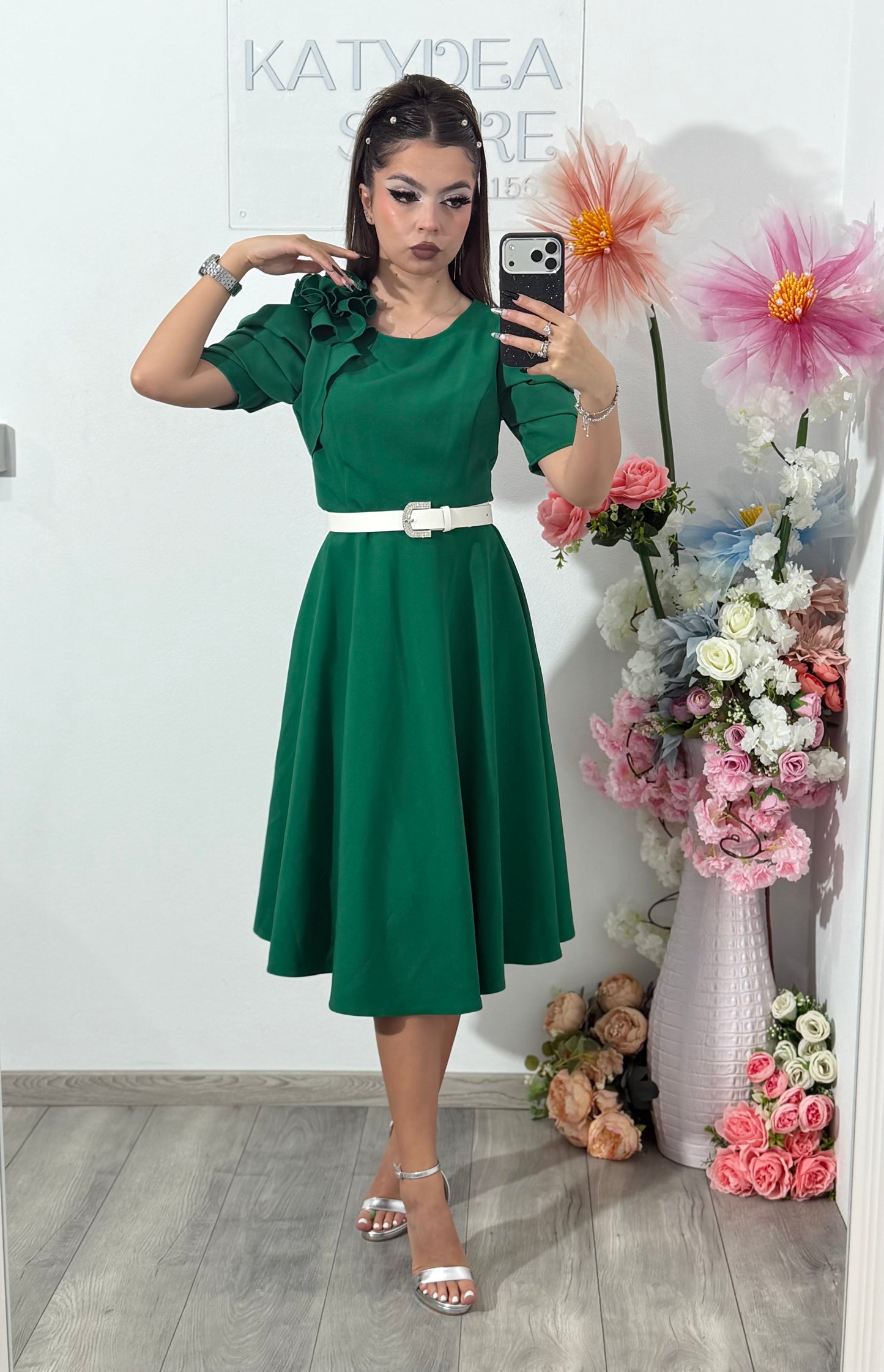 Rochie verde Casandra