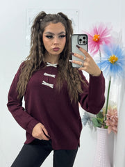 Bluză din tricot cu fundițe Anna