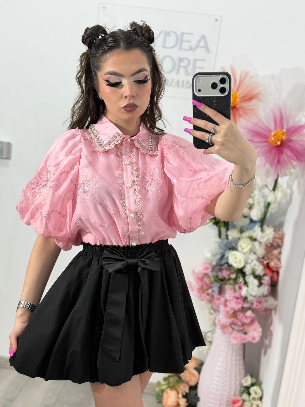 Cămașă elegantă RAMONA roz