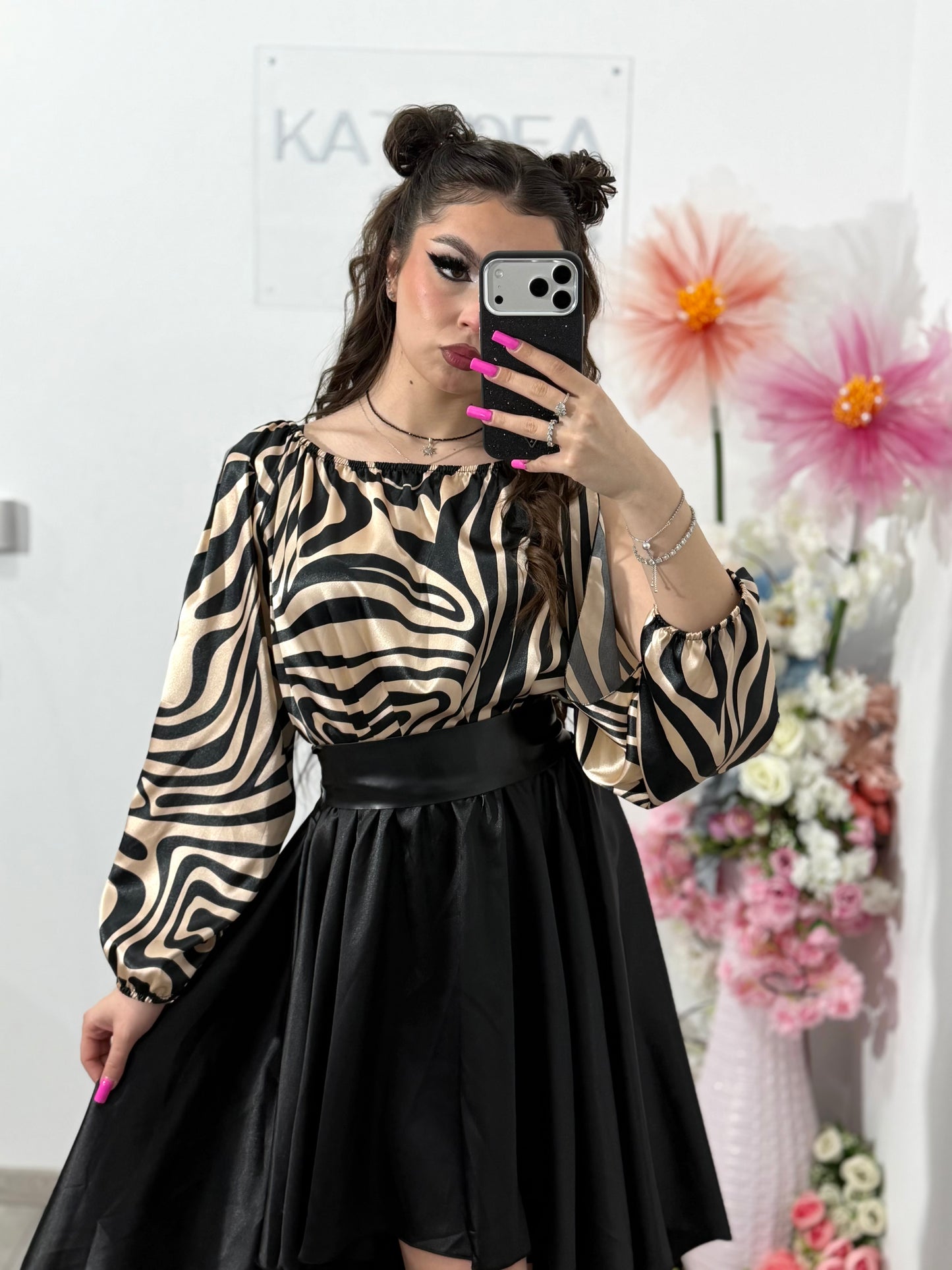 Rochie din satin tip rândunică ELLA