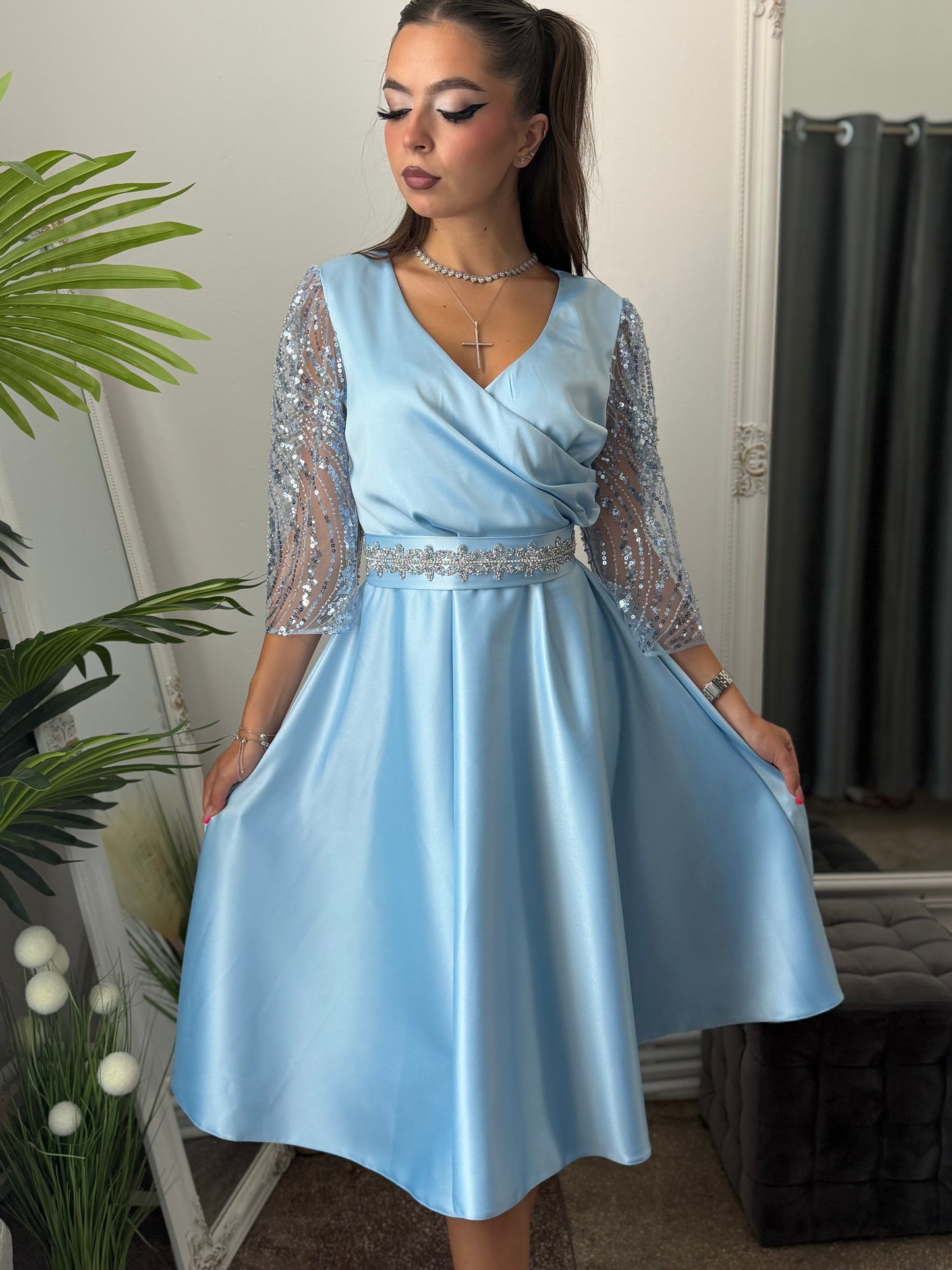 Rochie elegantă blue ADRIA