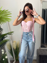 Top tip corset din dantelă ROZ