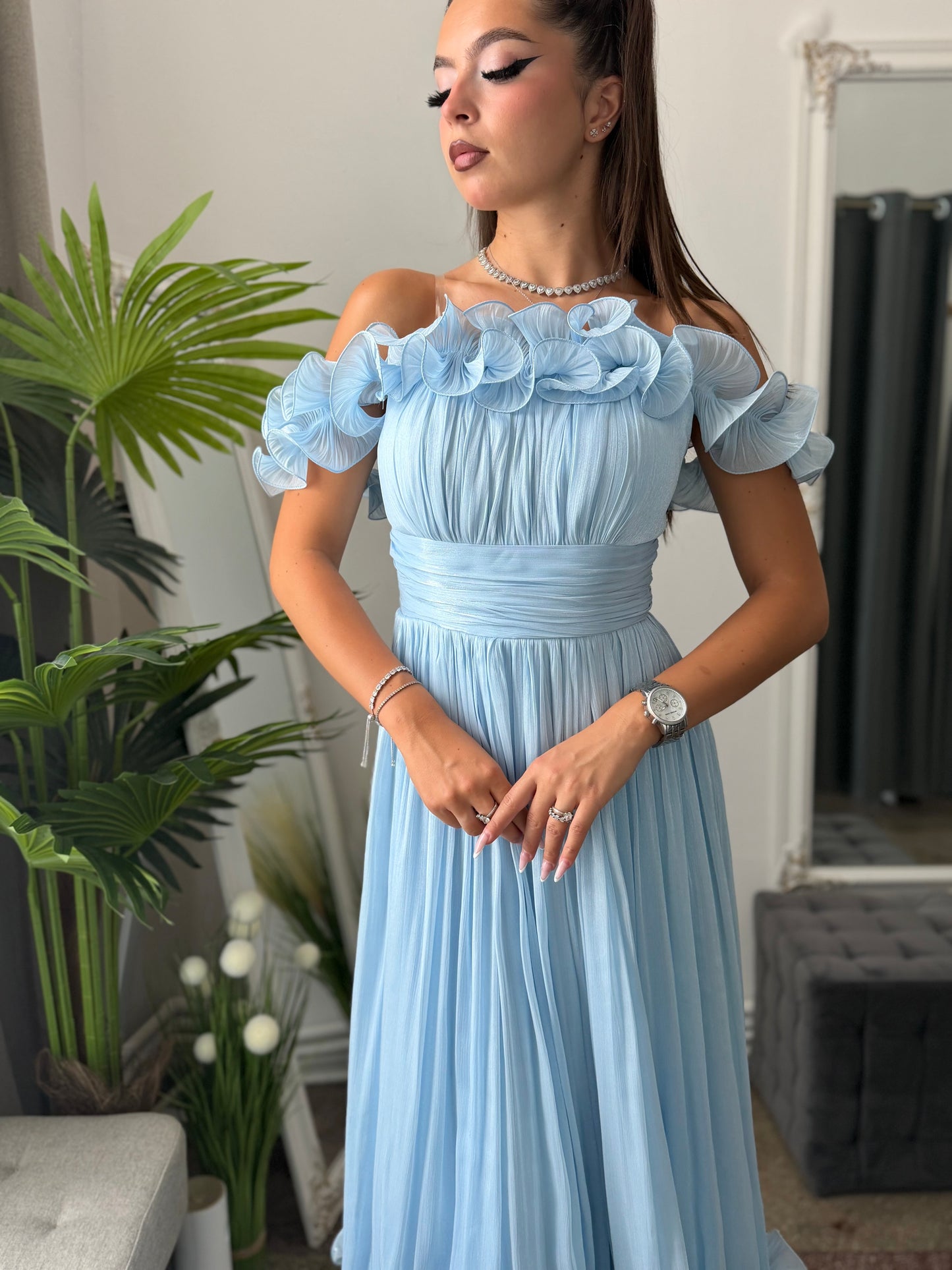 Rochie eleganta baby blue Paulinne