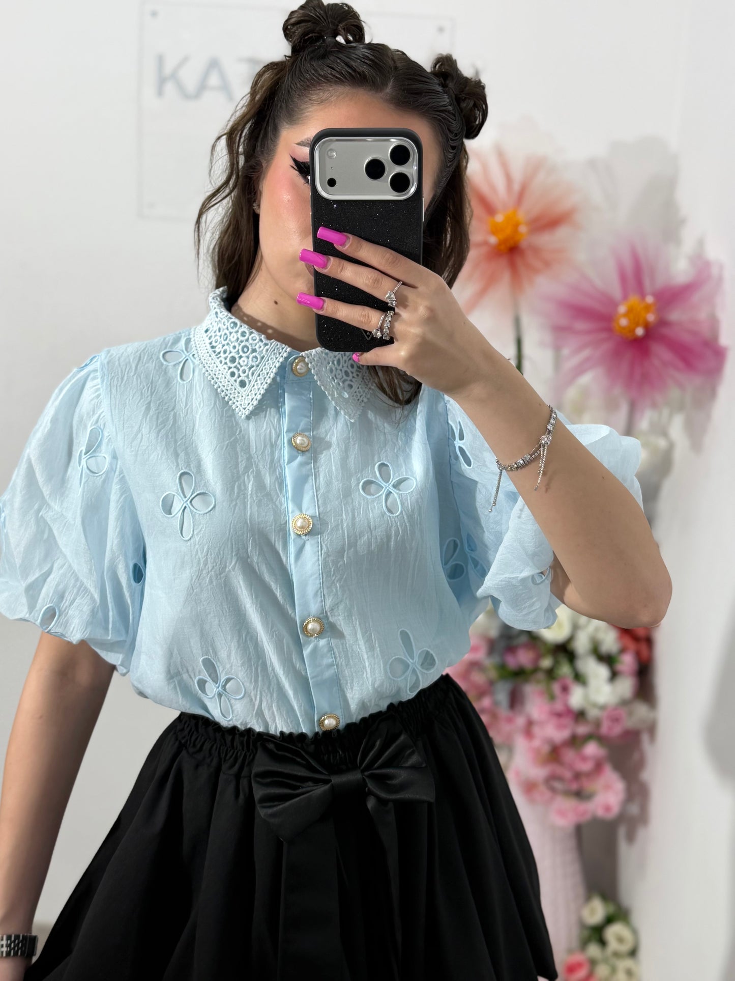 Cămașă elegantă MARIA blue