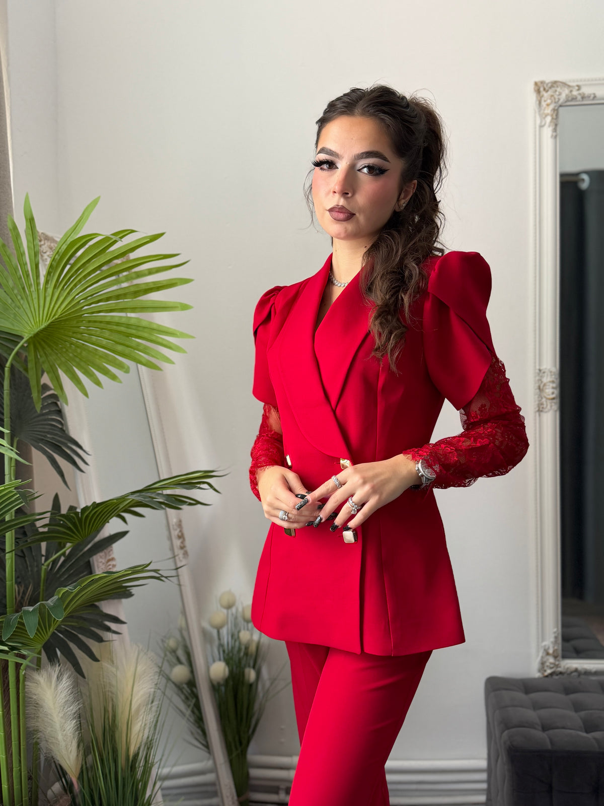 Compleu elegant roșu ANELIS