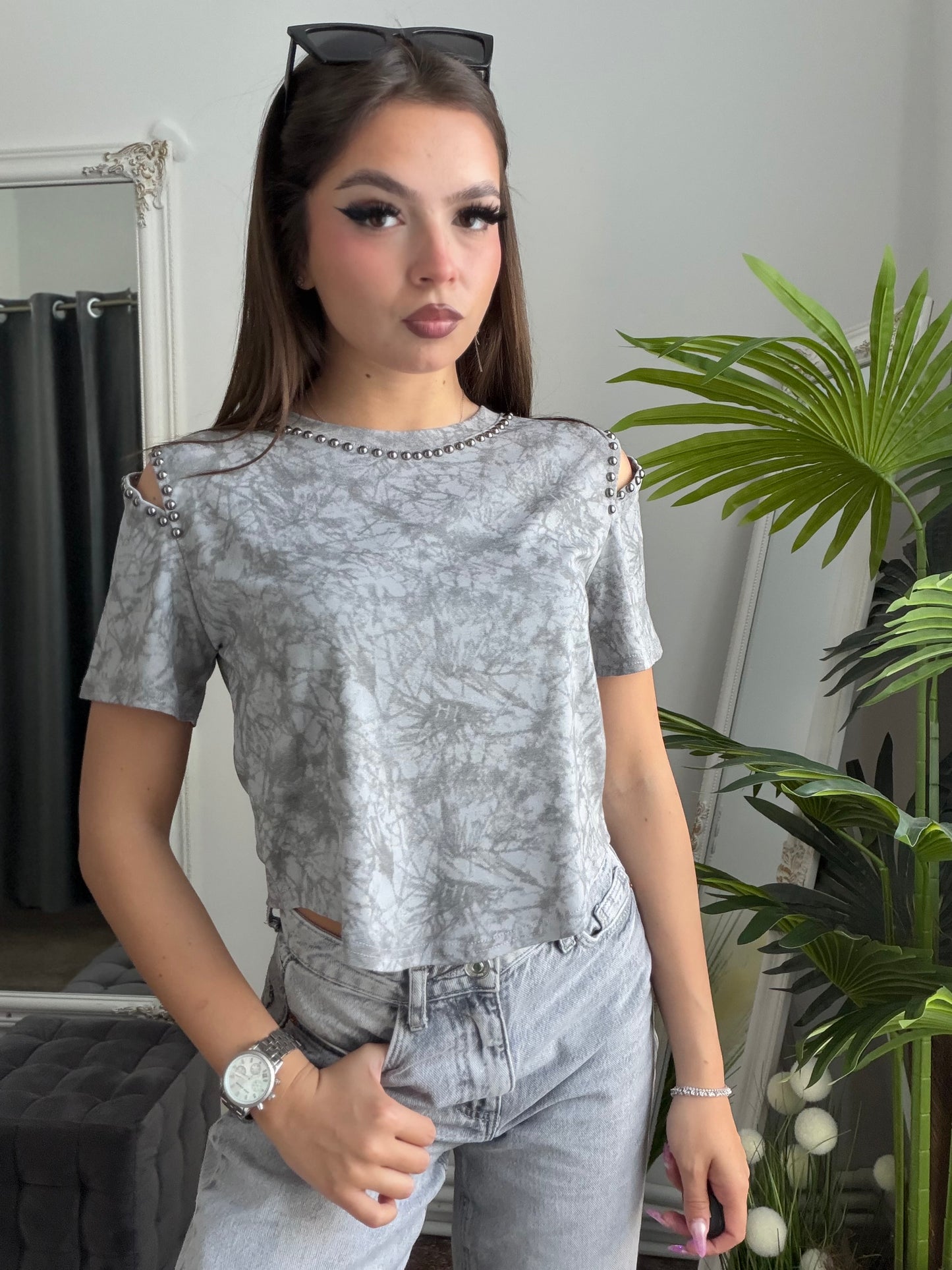 Tricou gri TANYA