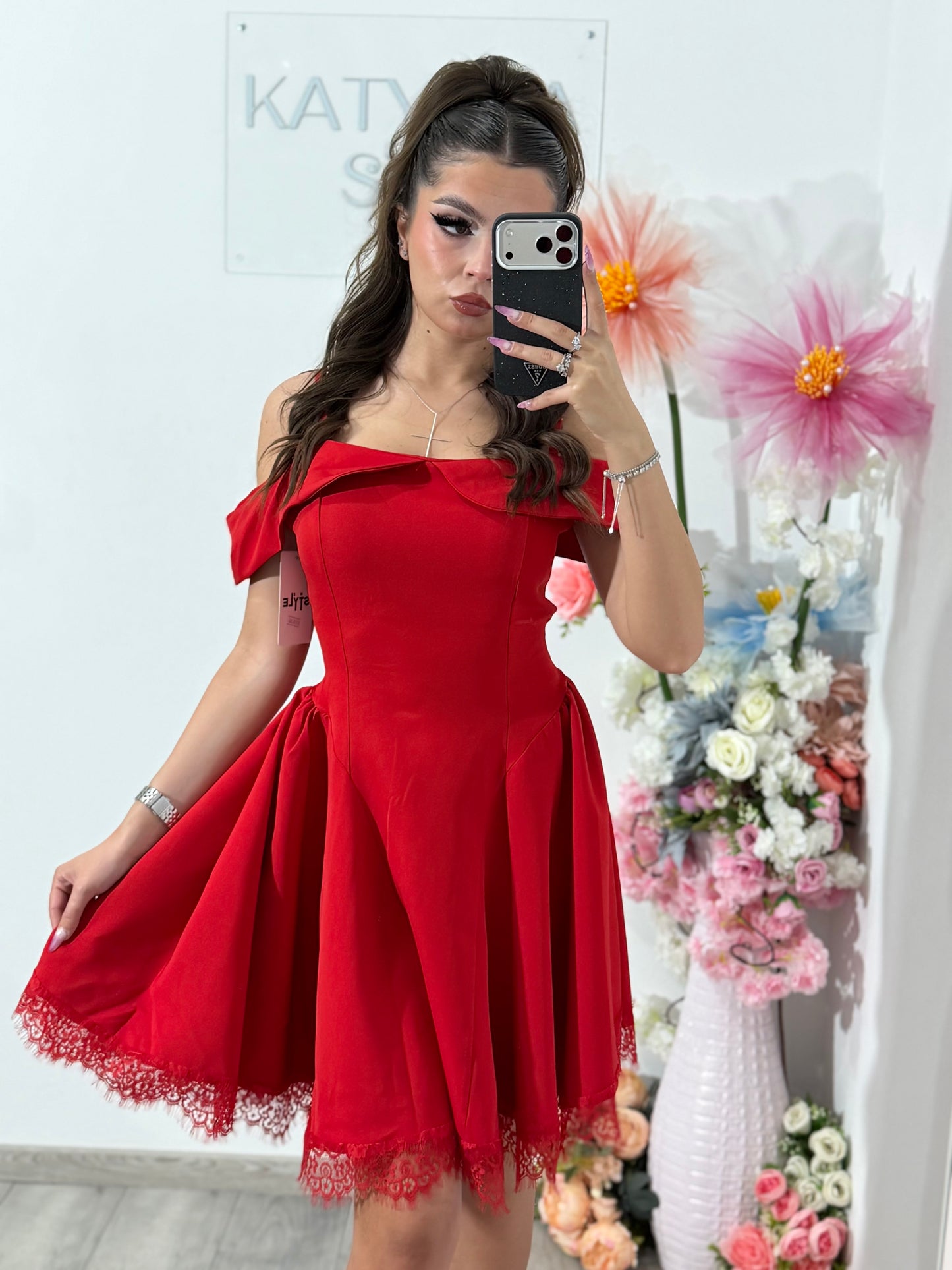 Rochie roșie Clary