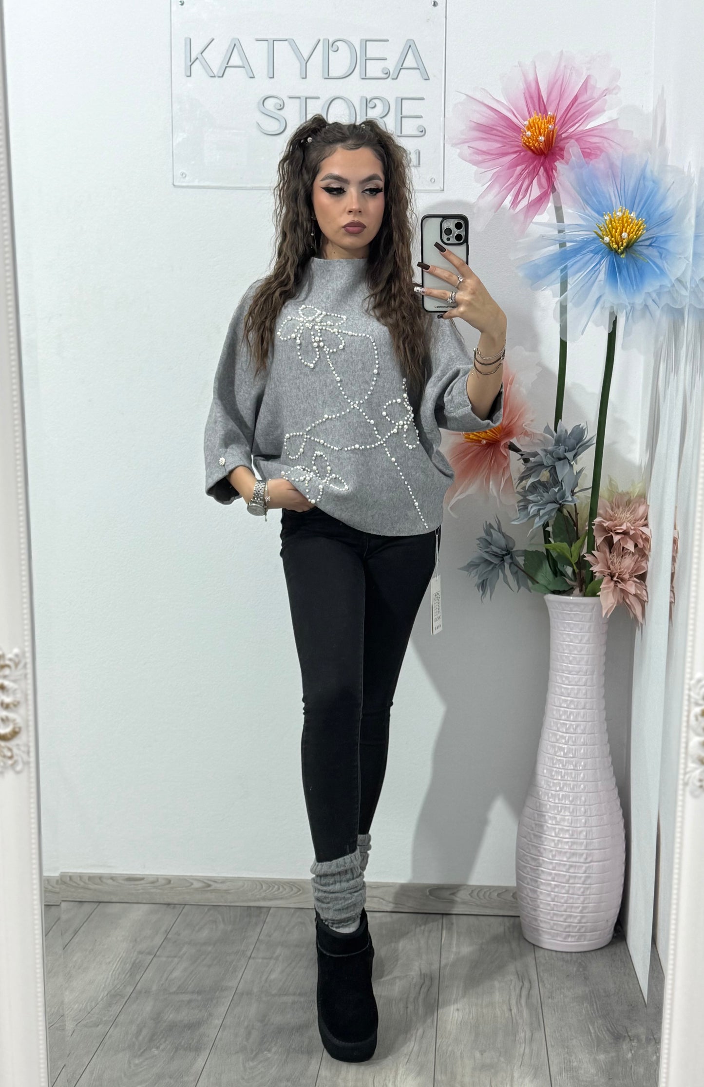 Bluză din tricot Pearls