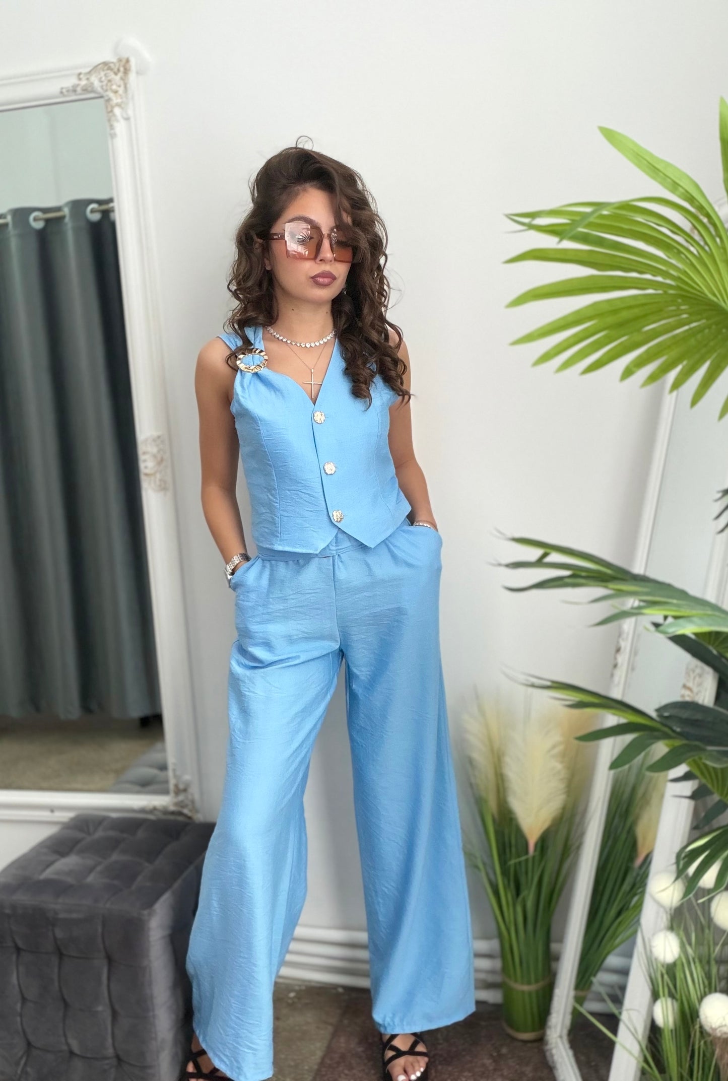 Compleu din in ELEGANCE blue
