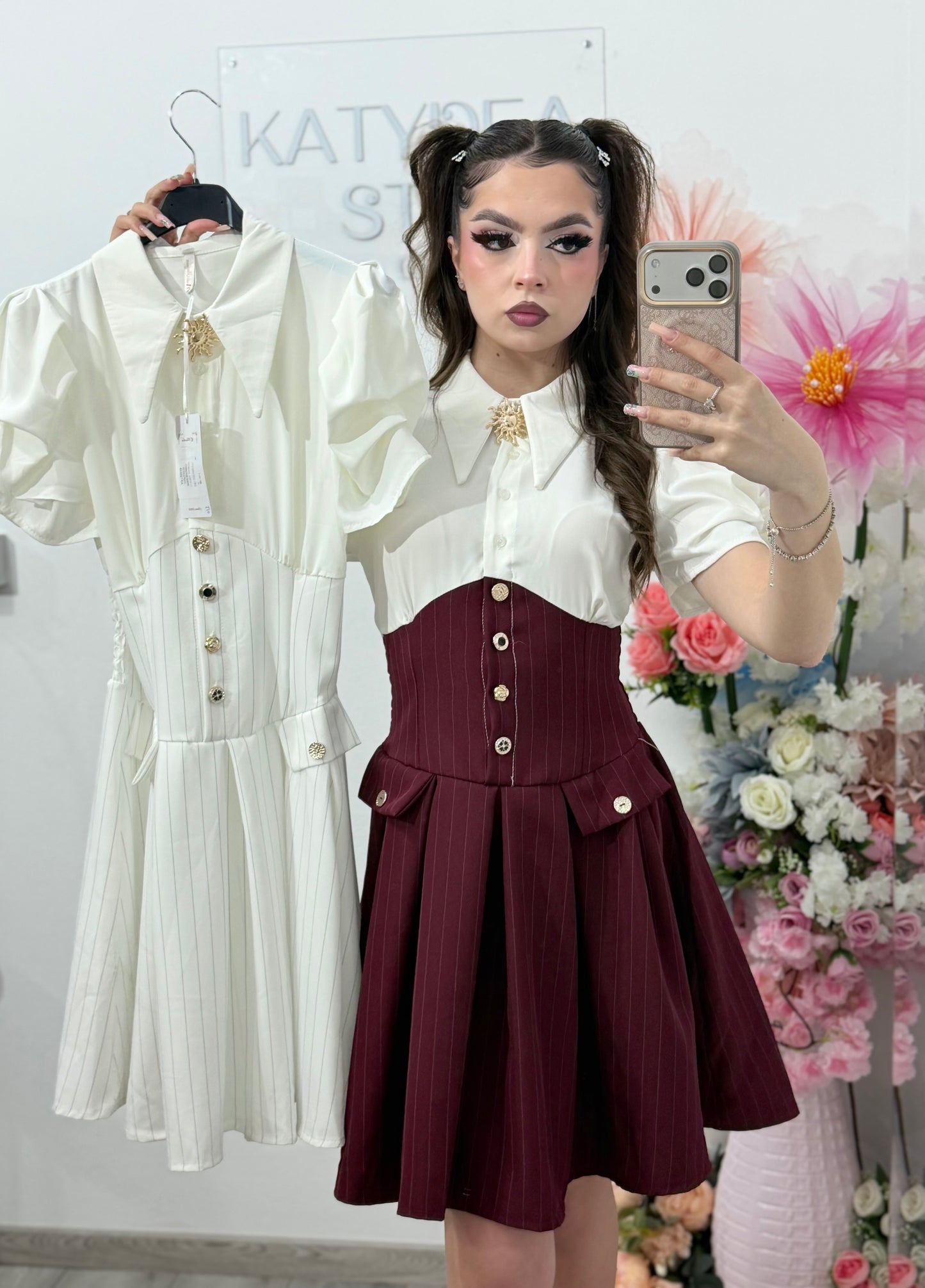 Rochie casual Cosmina cu mânecă scurtă