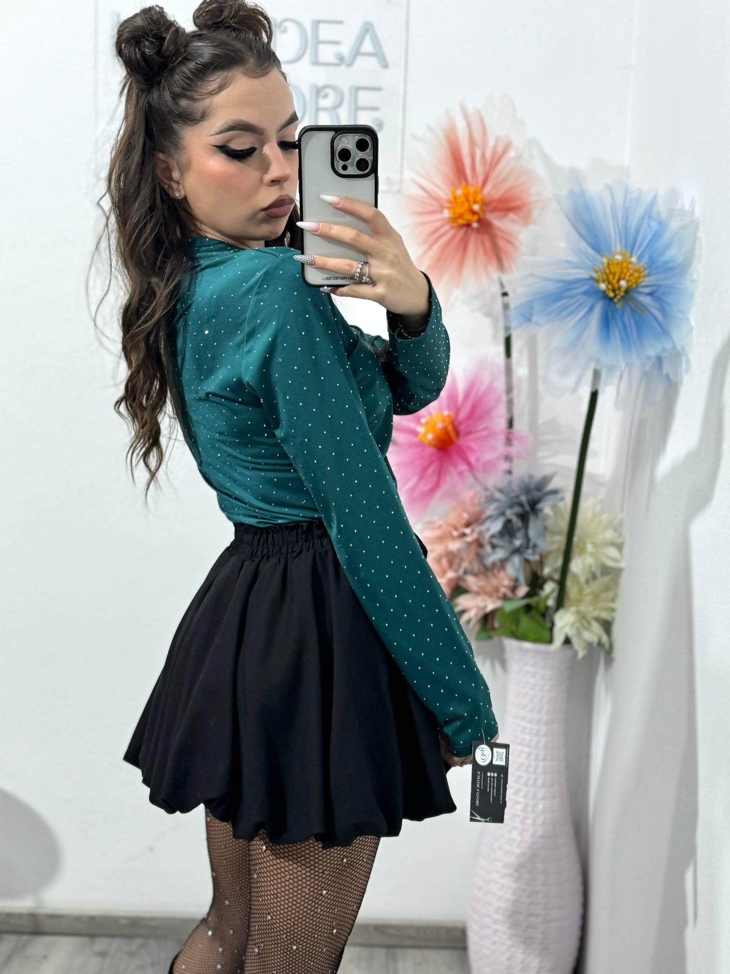 Body elegant cu cristale ștanțate IOANA