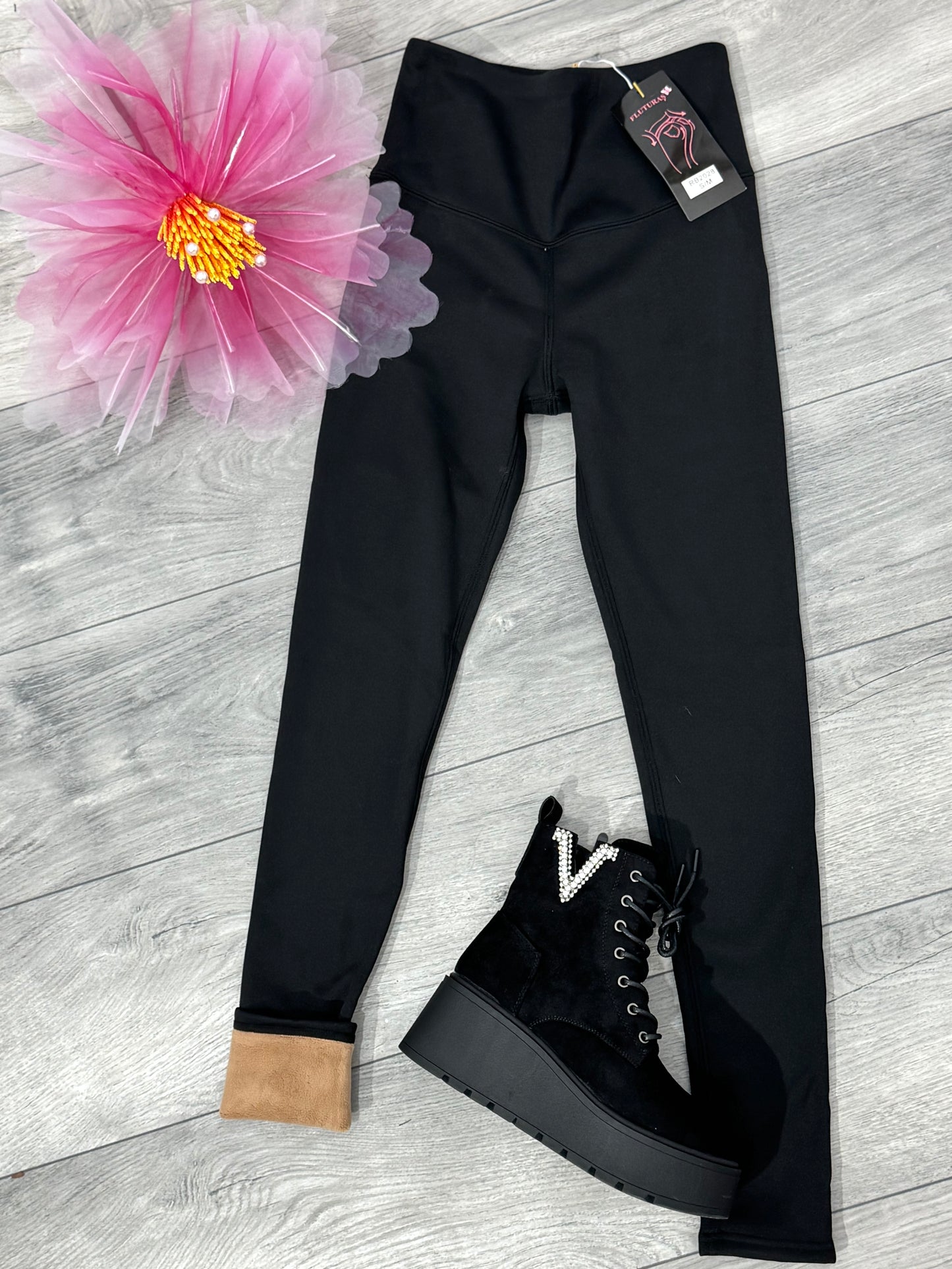 Colanți negri termici Alina