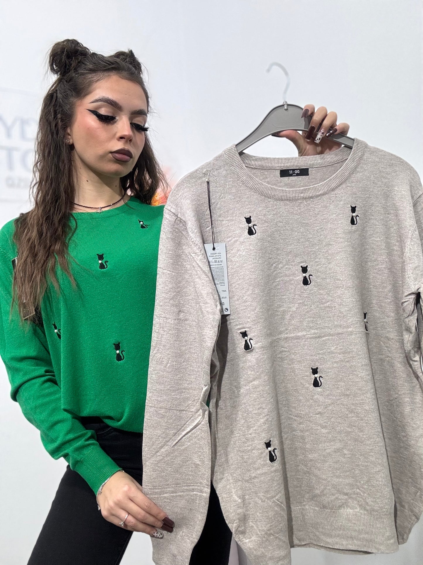 Bluză din tricot cu pisicuță NATALIA