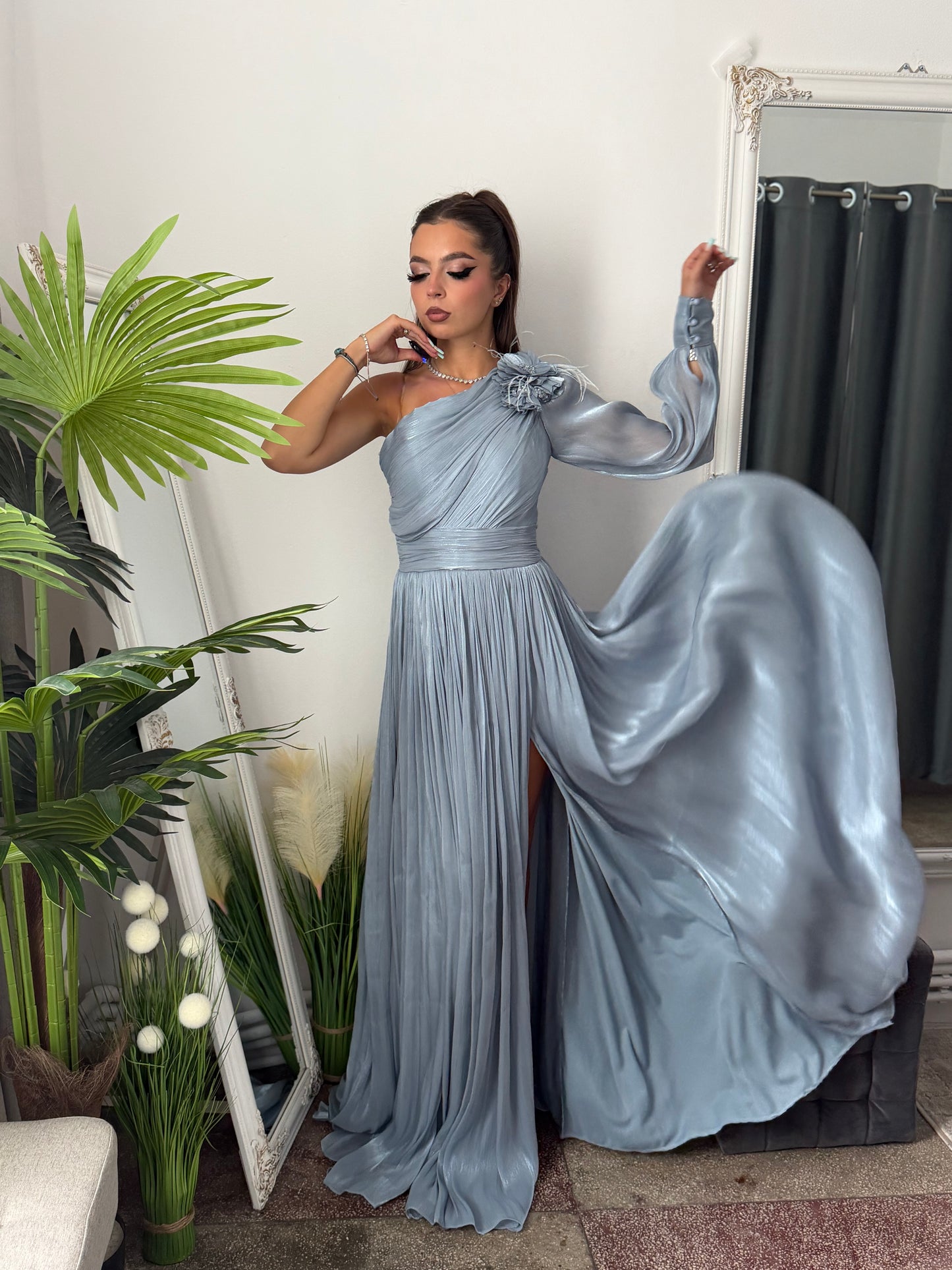 Rochie elegantă blue VICTORIA