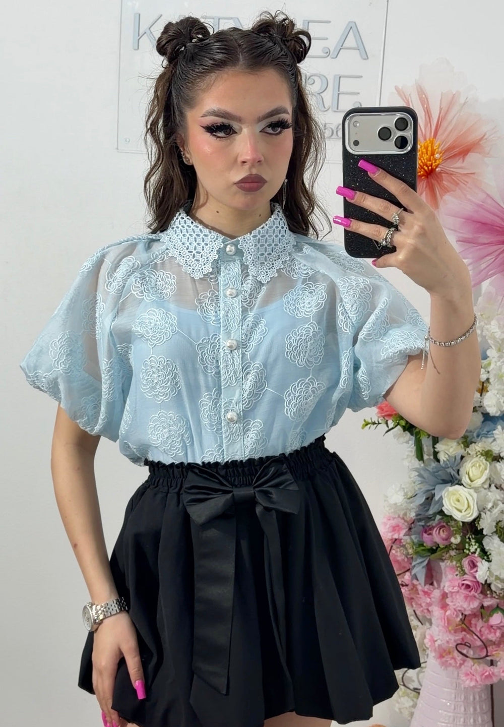 Cămașă elegantă ANAIS blue