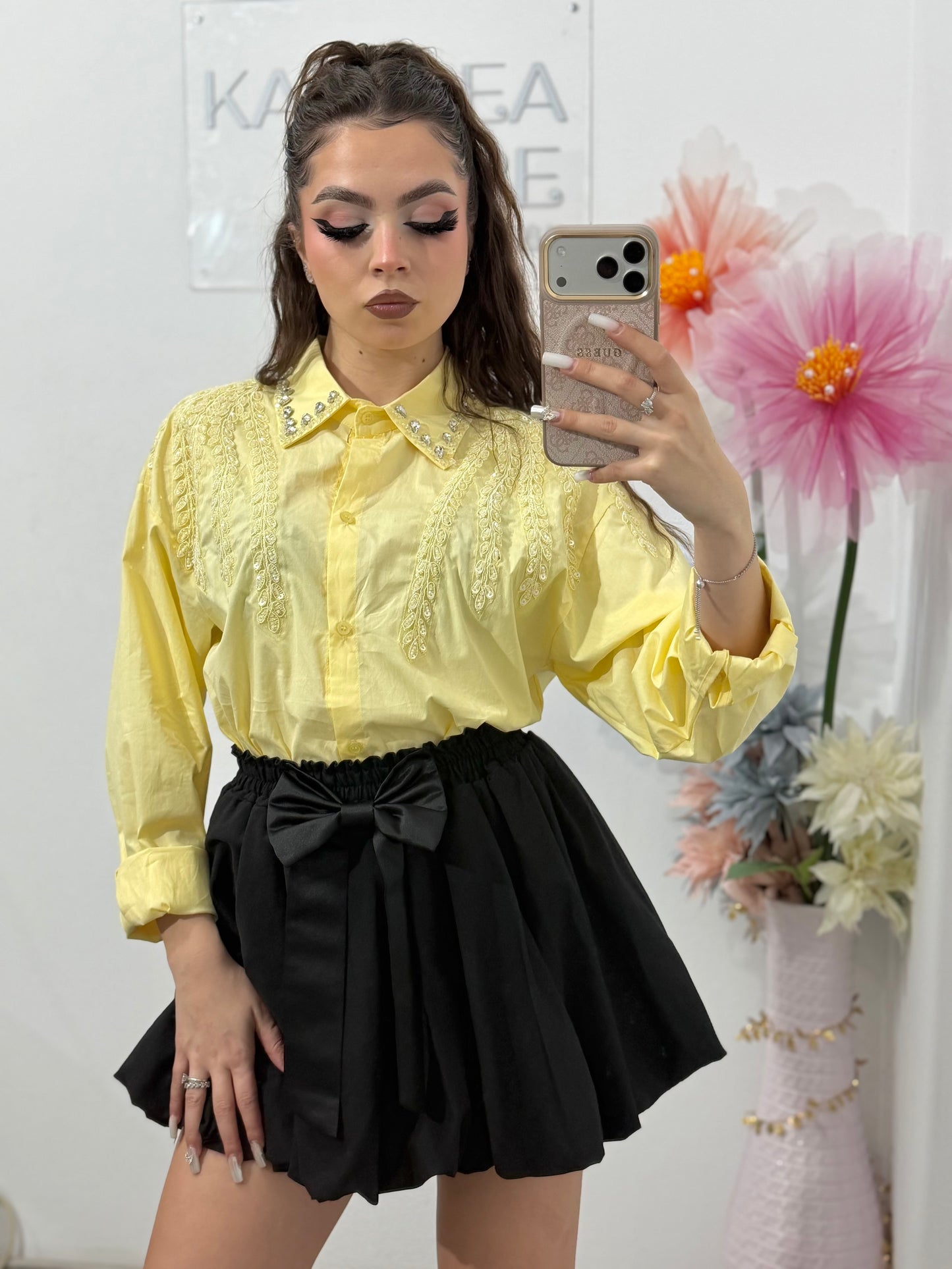 Cămașă elegantă cu broderie ANNA