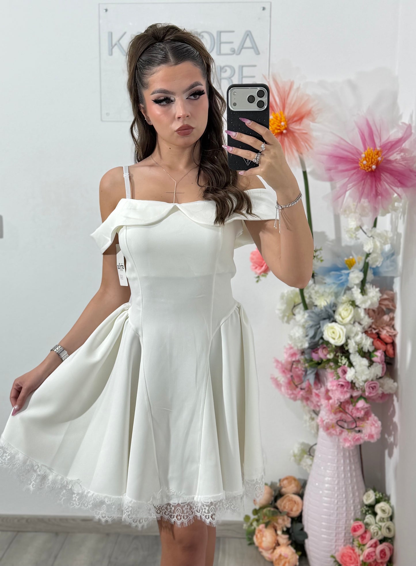Rochie alba Clary