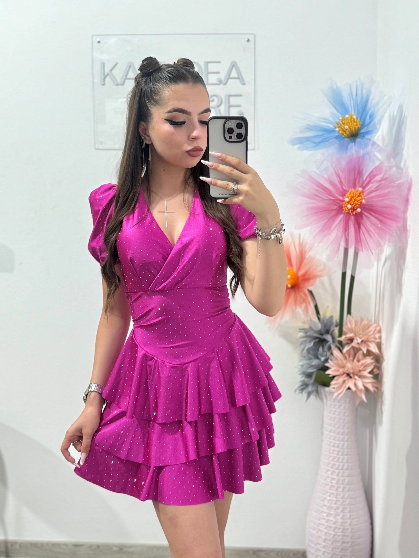 Rochie cu cristale ștanțate Olivias