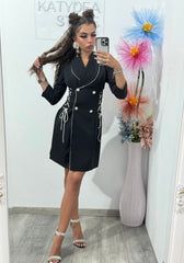 Rochie tip sacou cu accesoriu în talie Carla