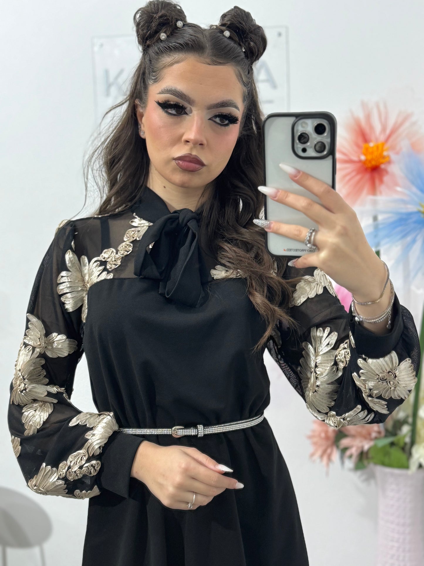 Rochie tip A cu dantelă SARA