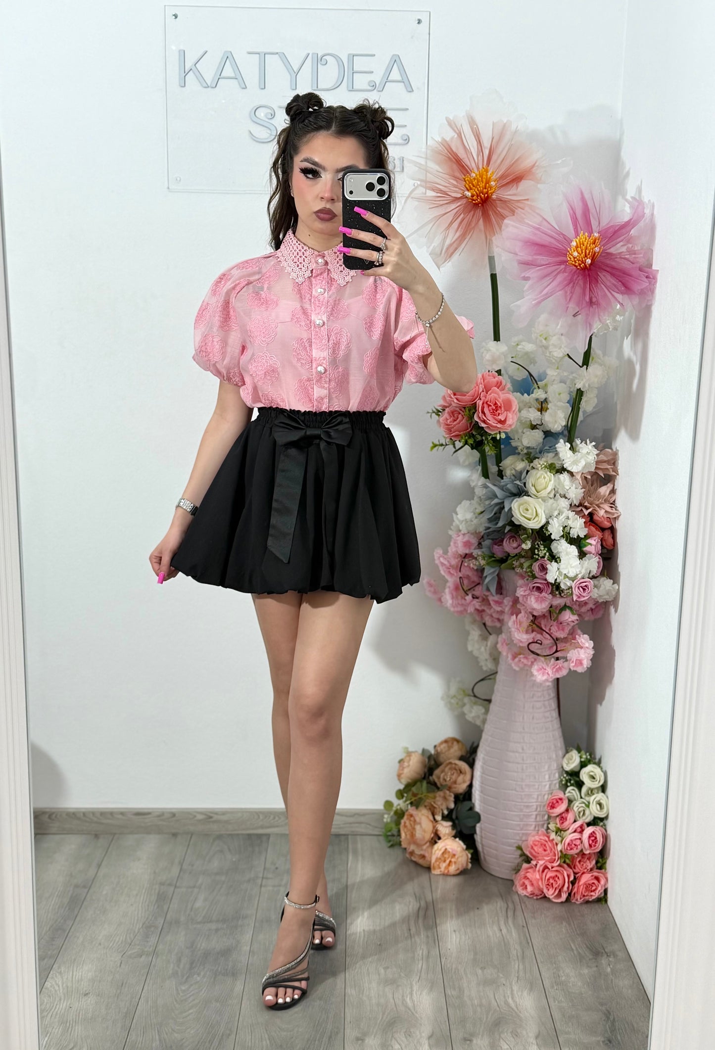 Cămașă elegantă ANAIS roz