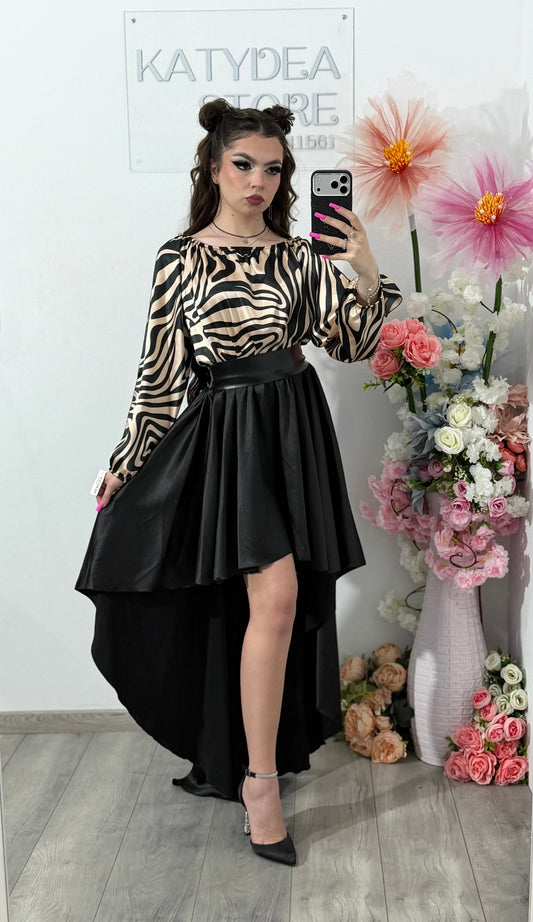 Rochie din satin tip rândunică ELLA