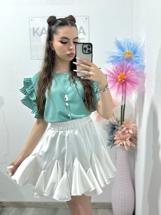 Cămașă elegantă verde deschis Anabela