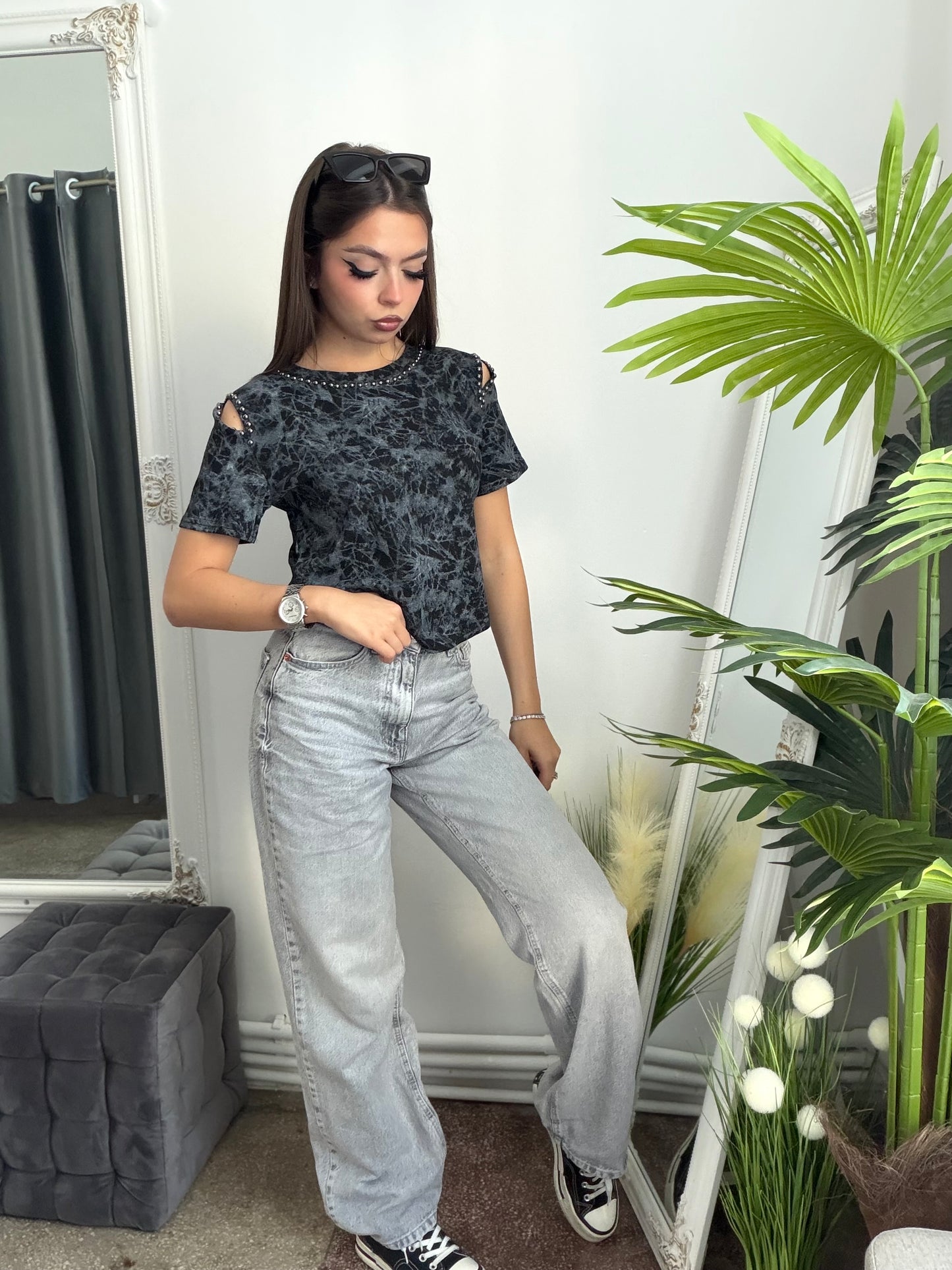 Tricou negru TANYA