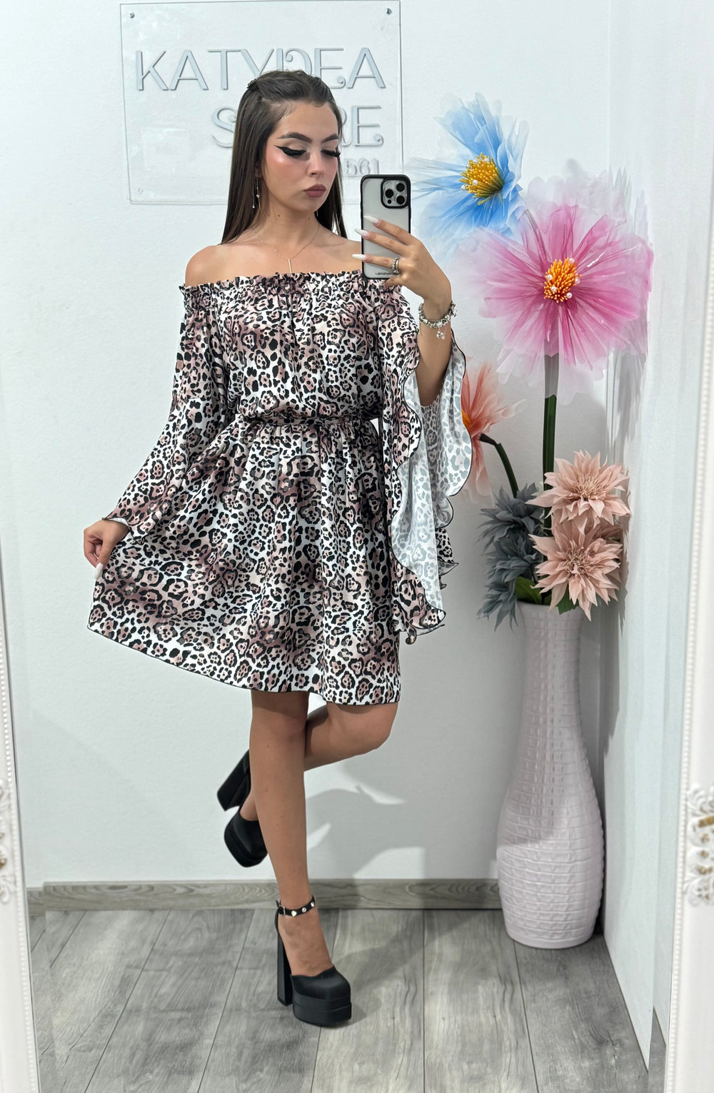 Rochie cu imprimeu Animalprint Maya